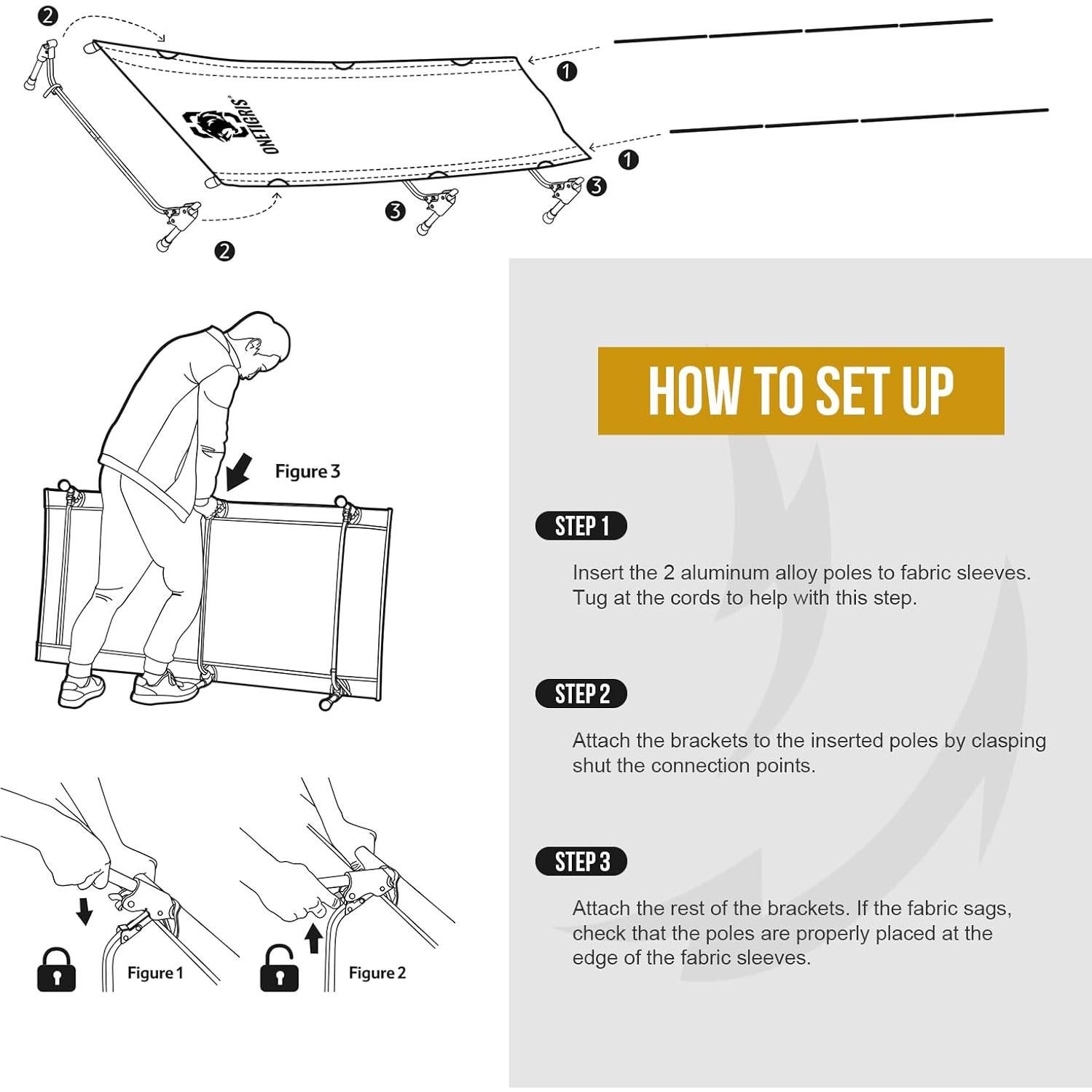 Cama Elevada para Perros OneTigris Mediana Negra, Antideslizante
