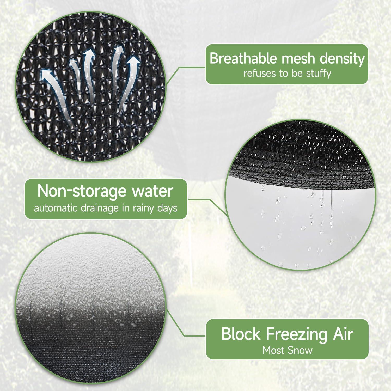 Tela de Sombra 70% FOTMISHU 2m x 2m HDPE Resistente UV