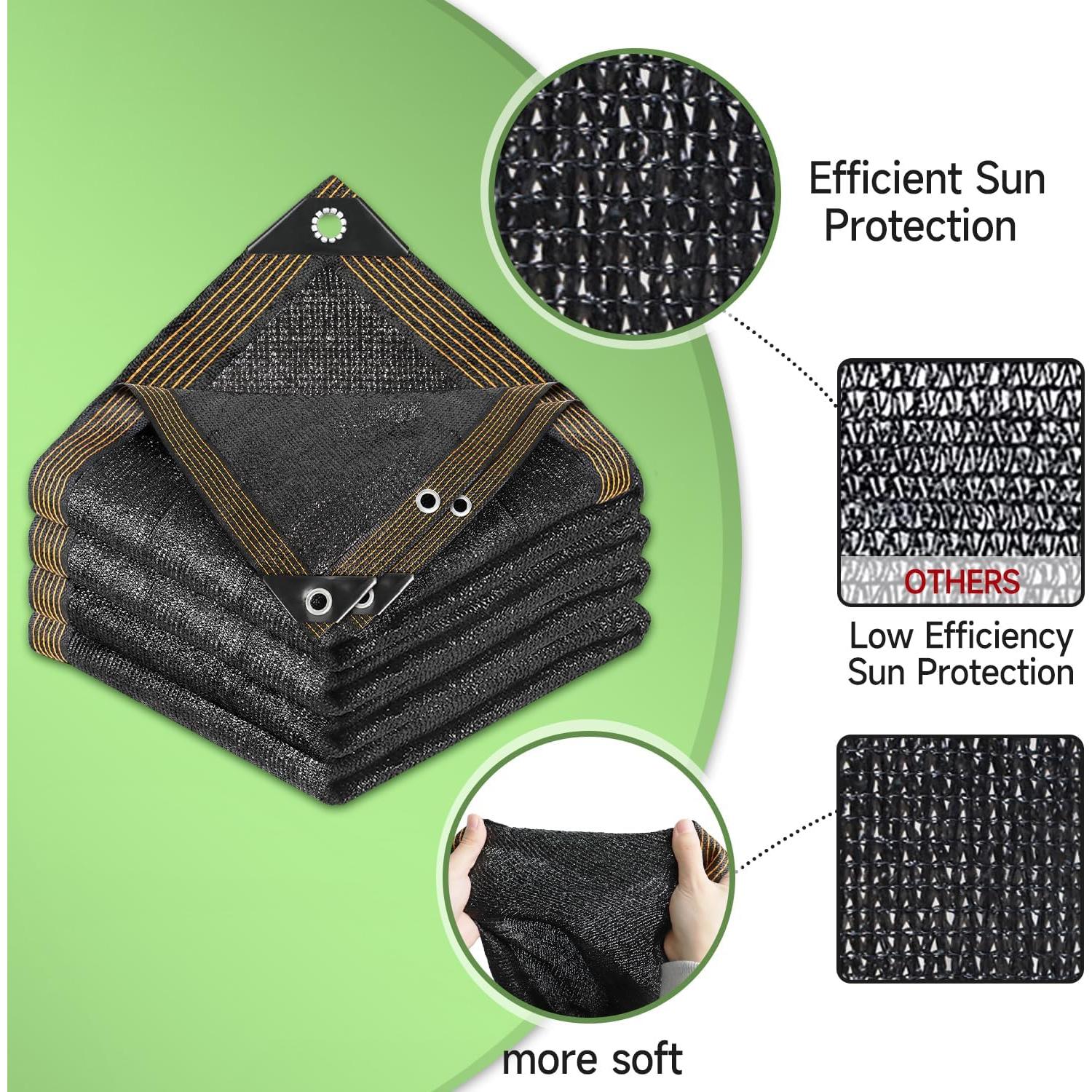 Tela de Sombra 70% FOTMISHU 2m x 2m HDPE Resistente UV