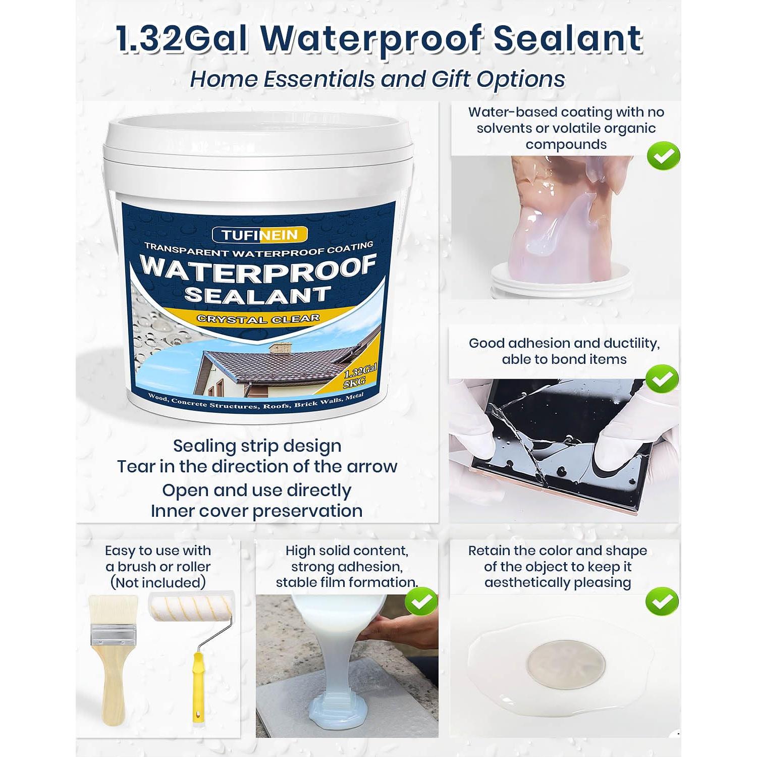 Sellador Impermeable Transparente TUFINEIN 5 Litros Agua