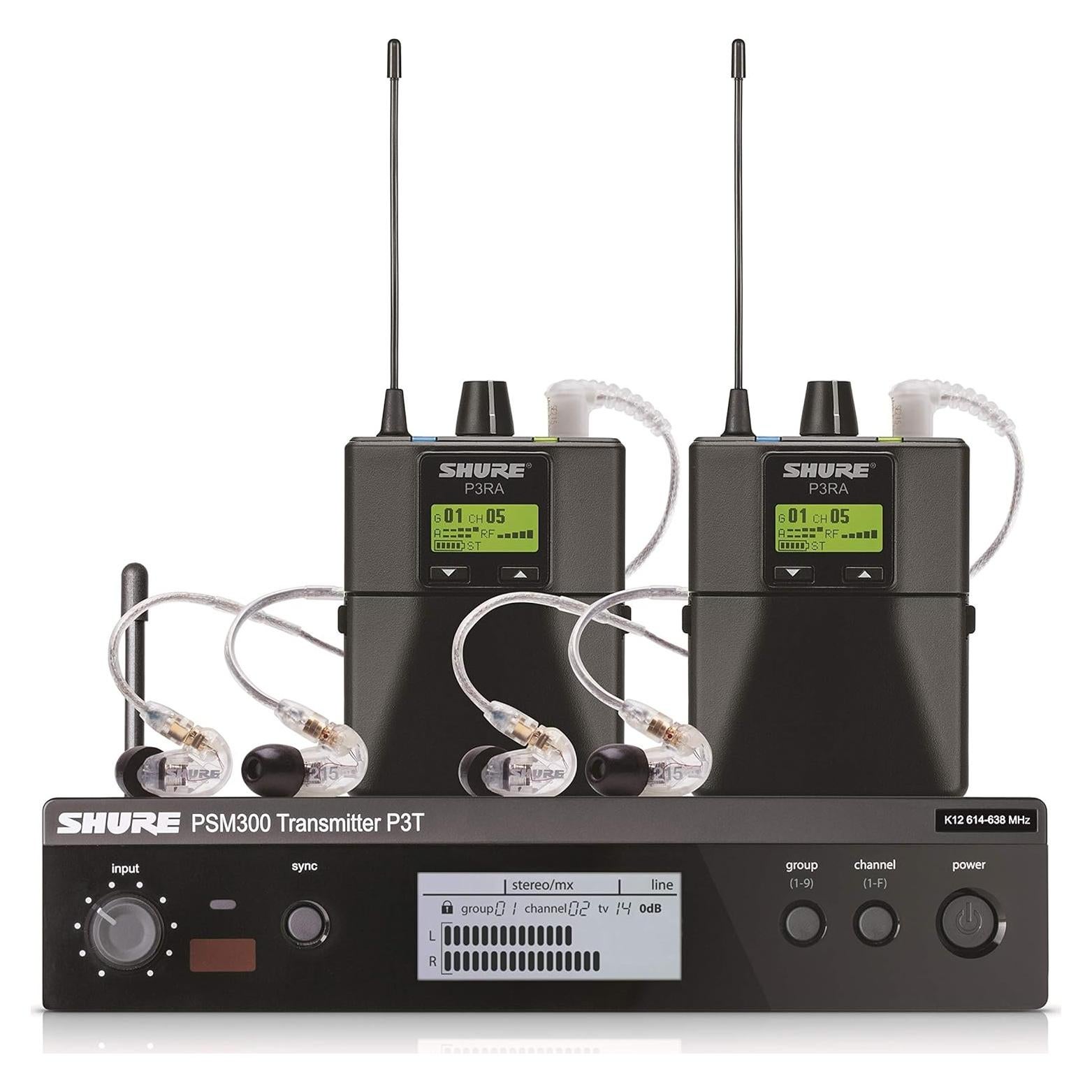 Sistema Inalámbrico de Monitoreo In Ear Shure PSM300 Doble