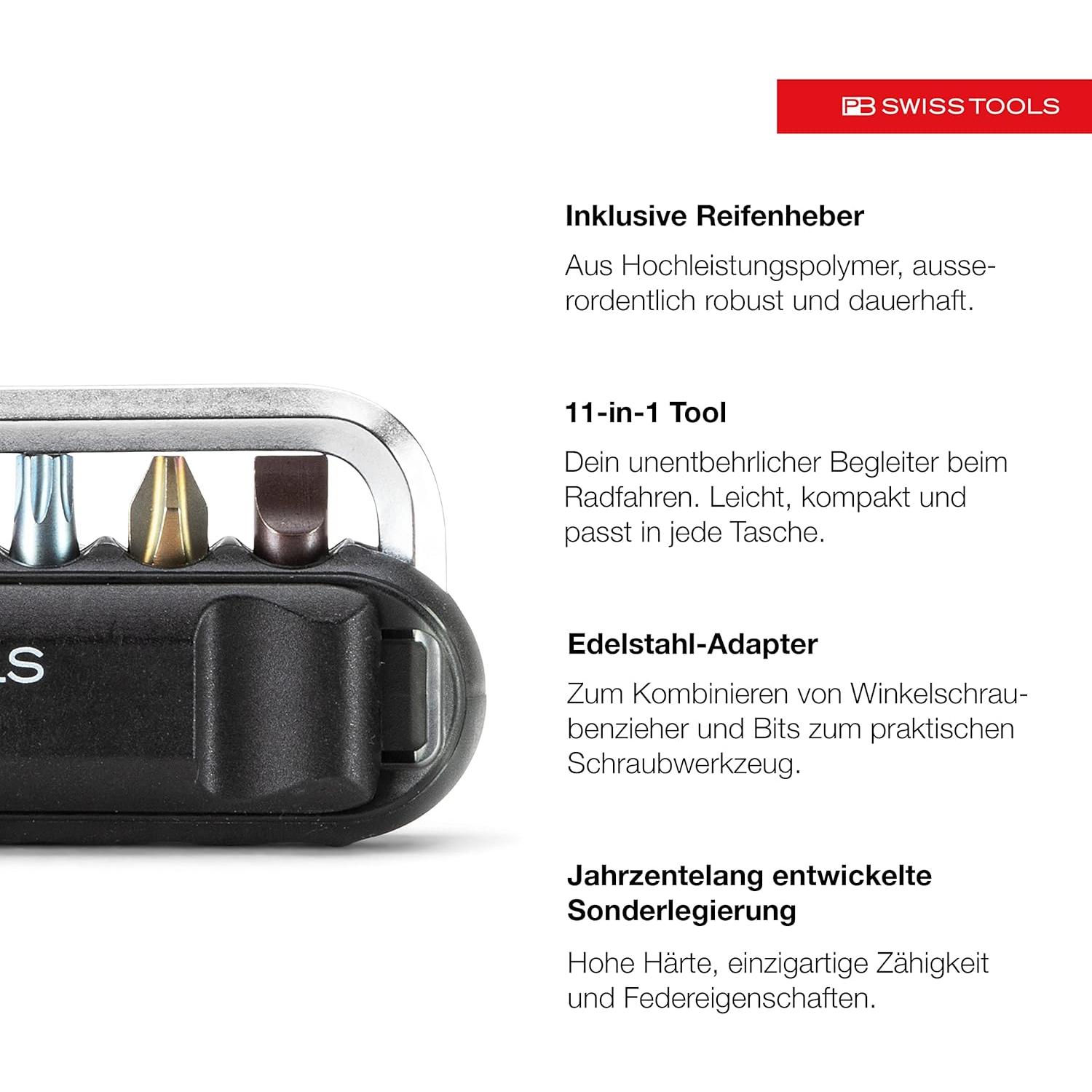 Multiherramienta para Bicicleta PB Swiss Tools 11 en 1 Negra