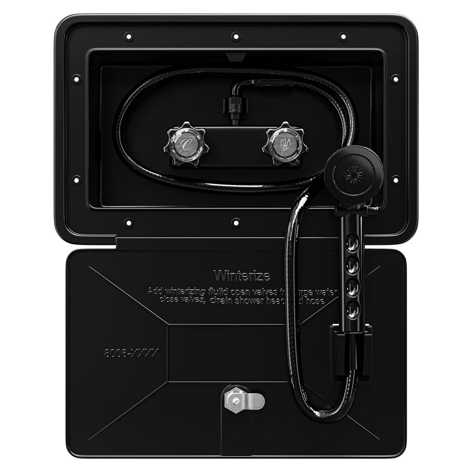 Kit de Ducha Exterior RV Leisure Coachworks Negro 150 cm