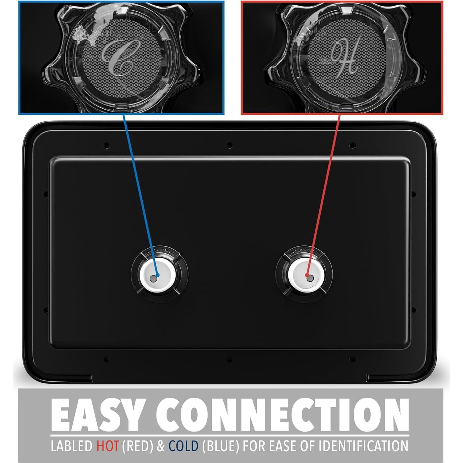 Kit de Ducha Exterior RV Leisure Coachworks Negro 150 cm