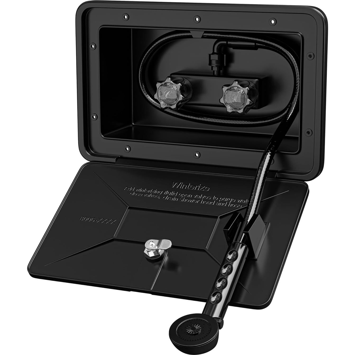 Kit de Ducha Exterior RV Leisure Coachworks Negro 150 cm