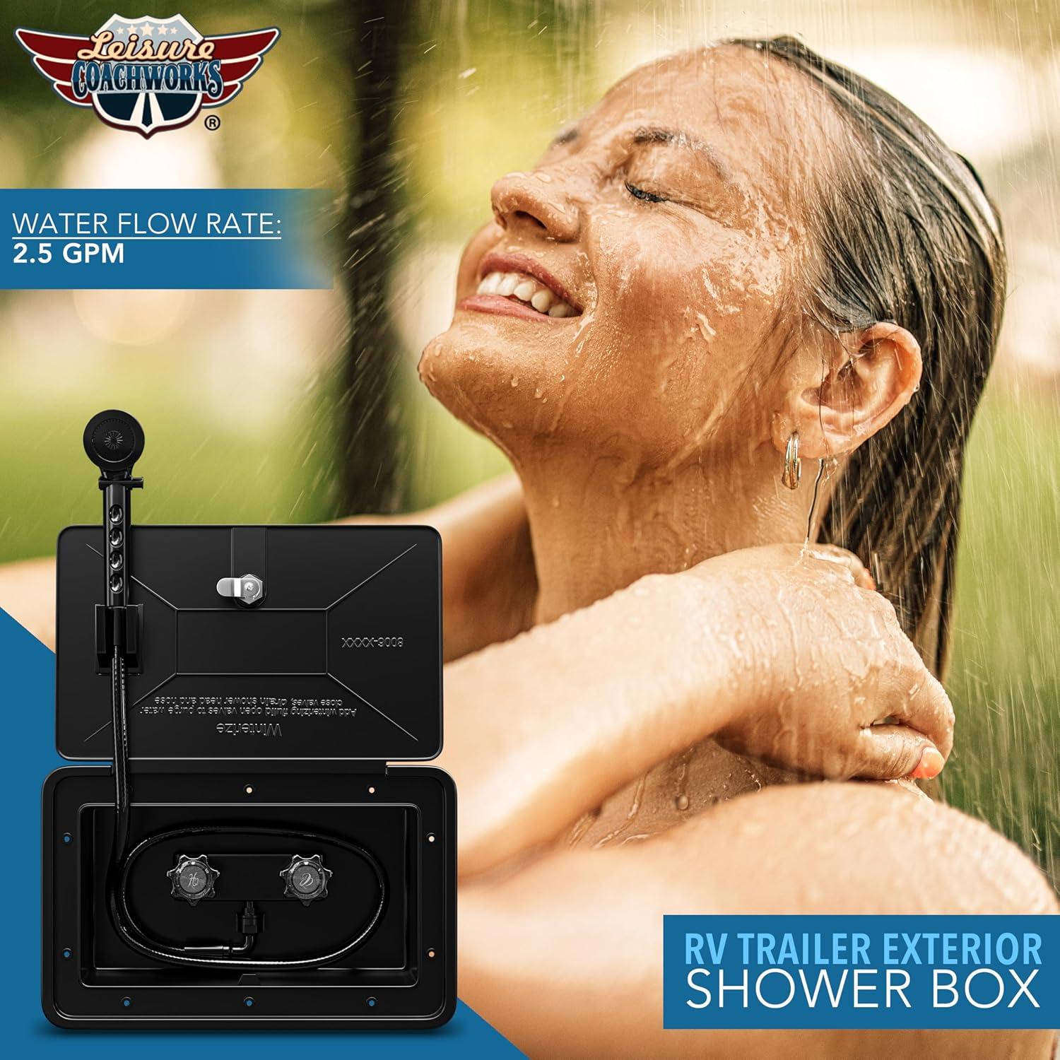 Kit de Ducha Exterior RV Leisure Coachworks Negro 150 cm