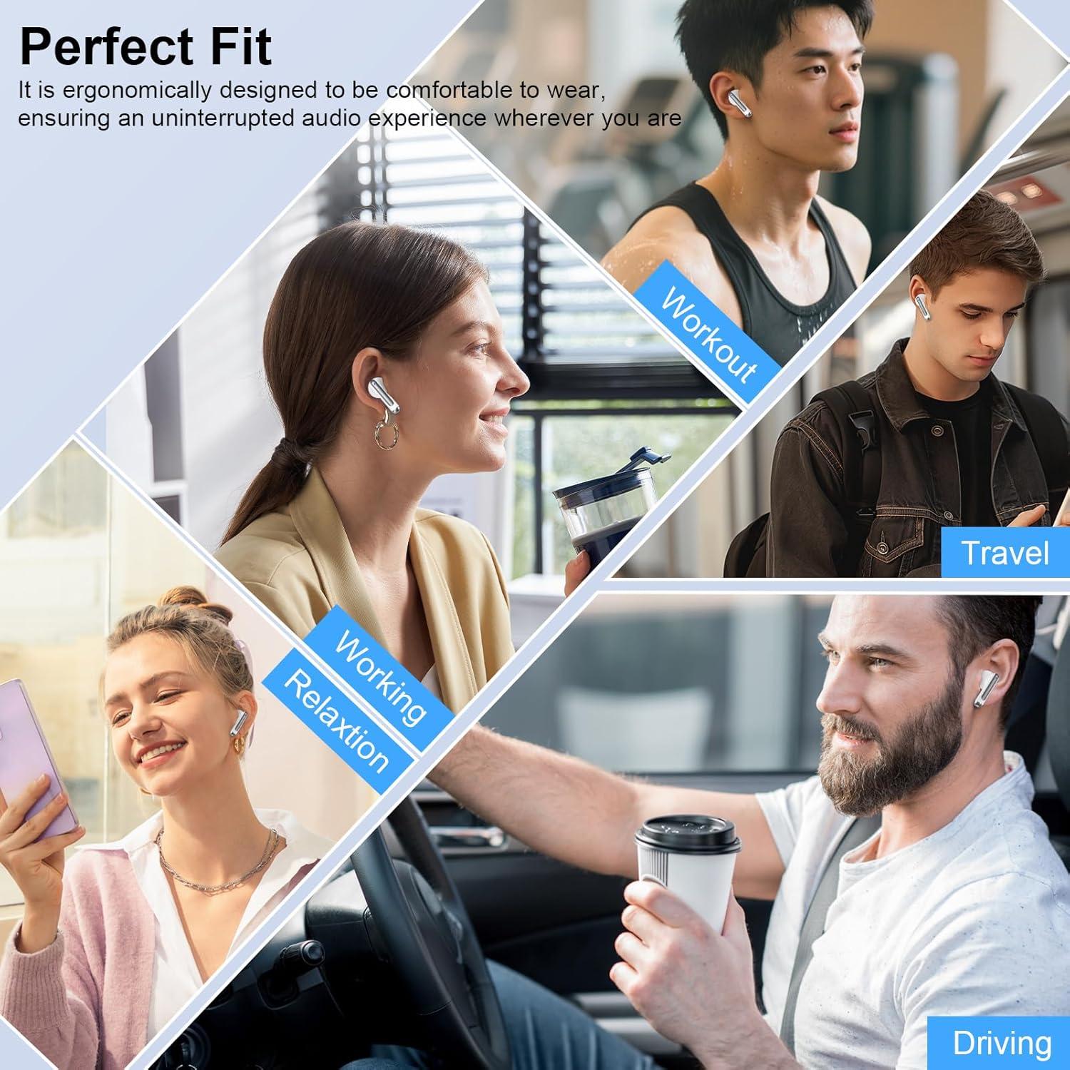 Auriculares Inalámbricos Bluetooth 5.3 S53 con 60H Batería