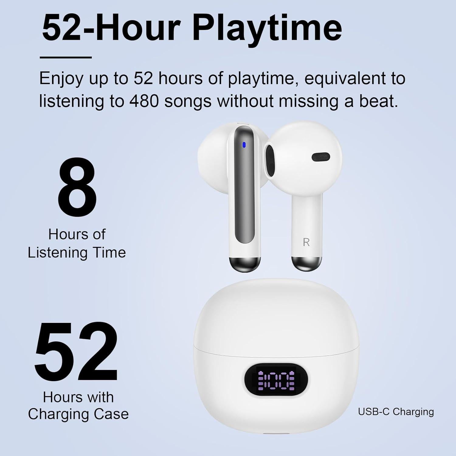 Auriculares Inalámbricos Bluetooth 5.3 S53 con 60H Batería