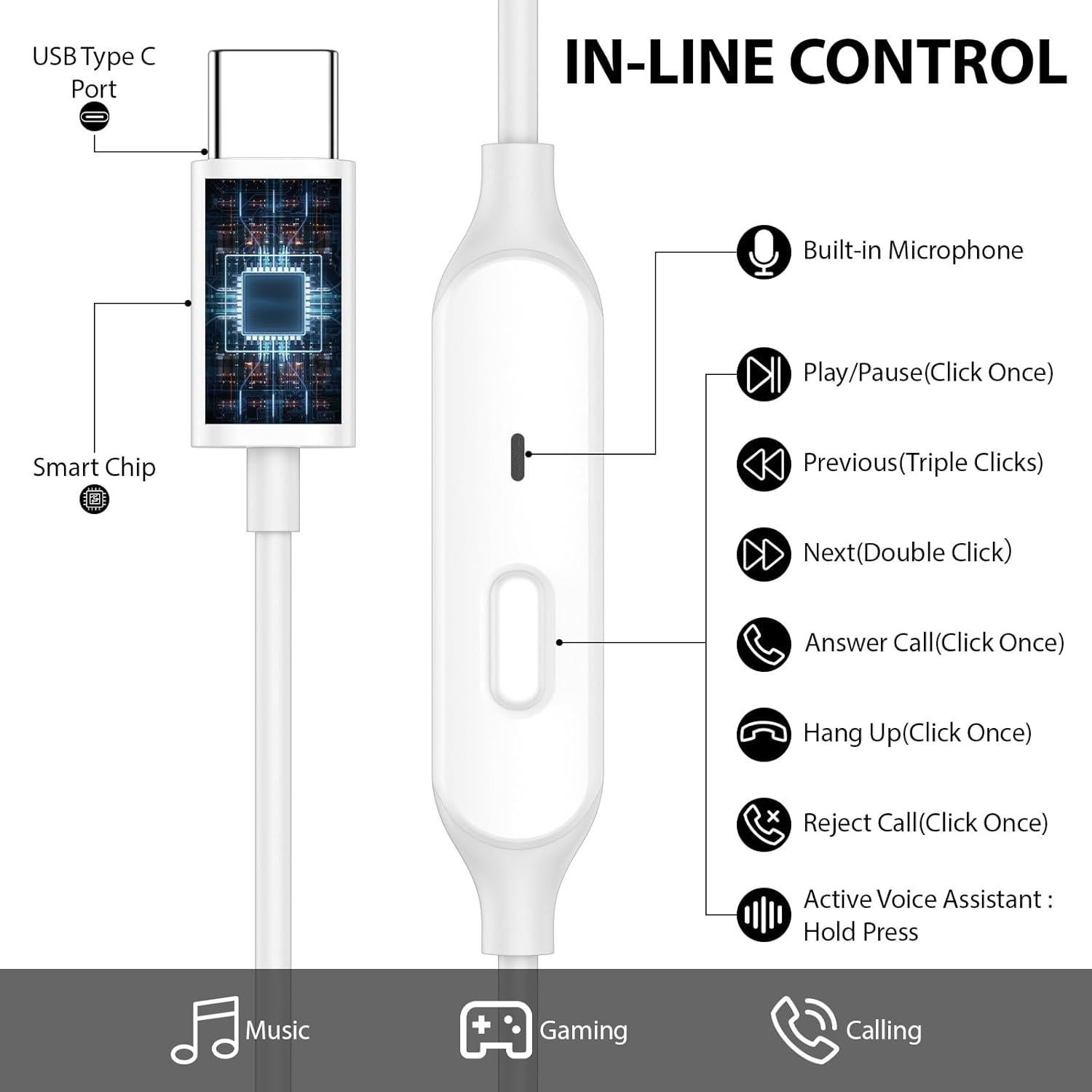 Auriculares USB C HiFi AFGHOA00117 con cancelación de ruido