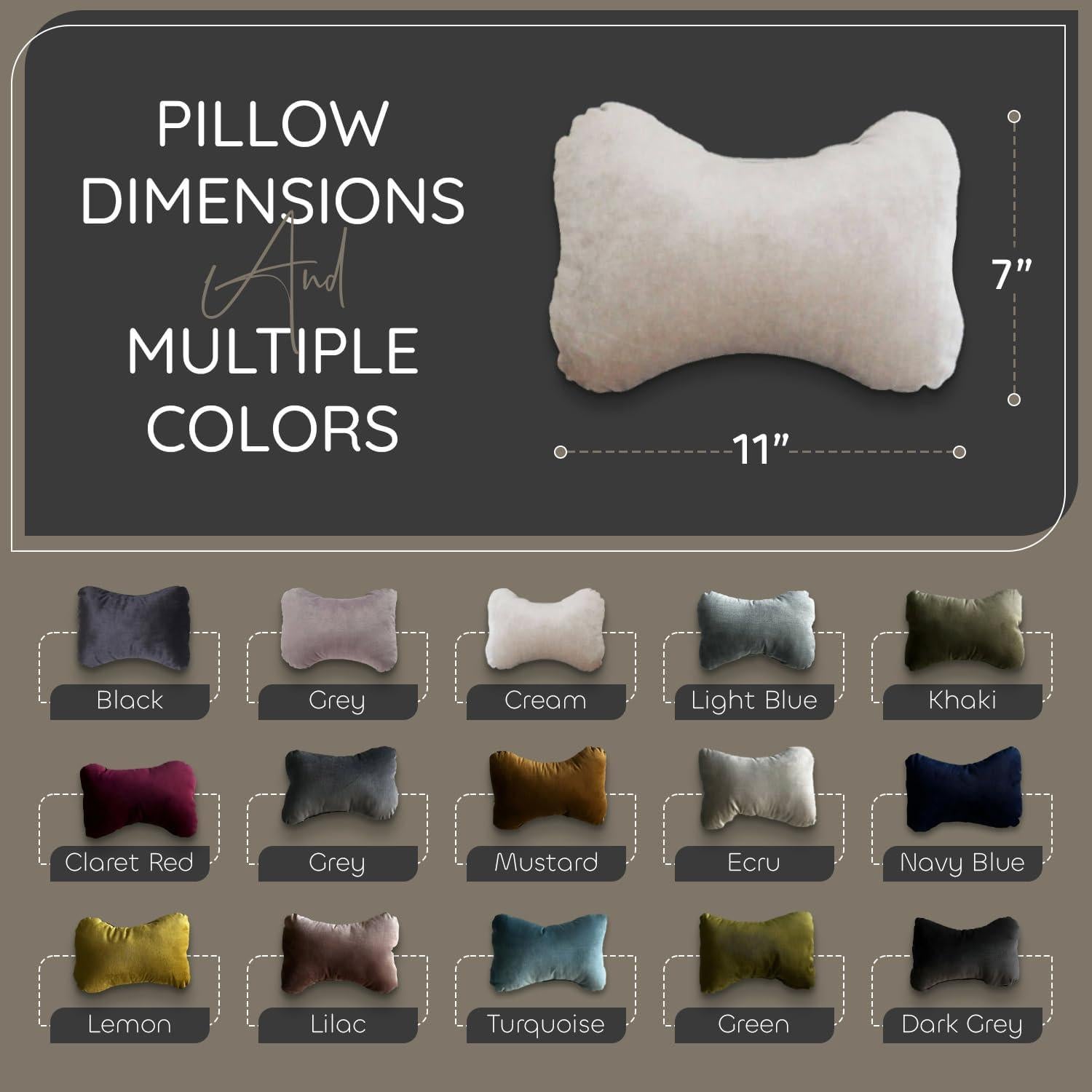 Almohada de Cuello Wear Sierra - Microfibra Suave 28x18cm