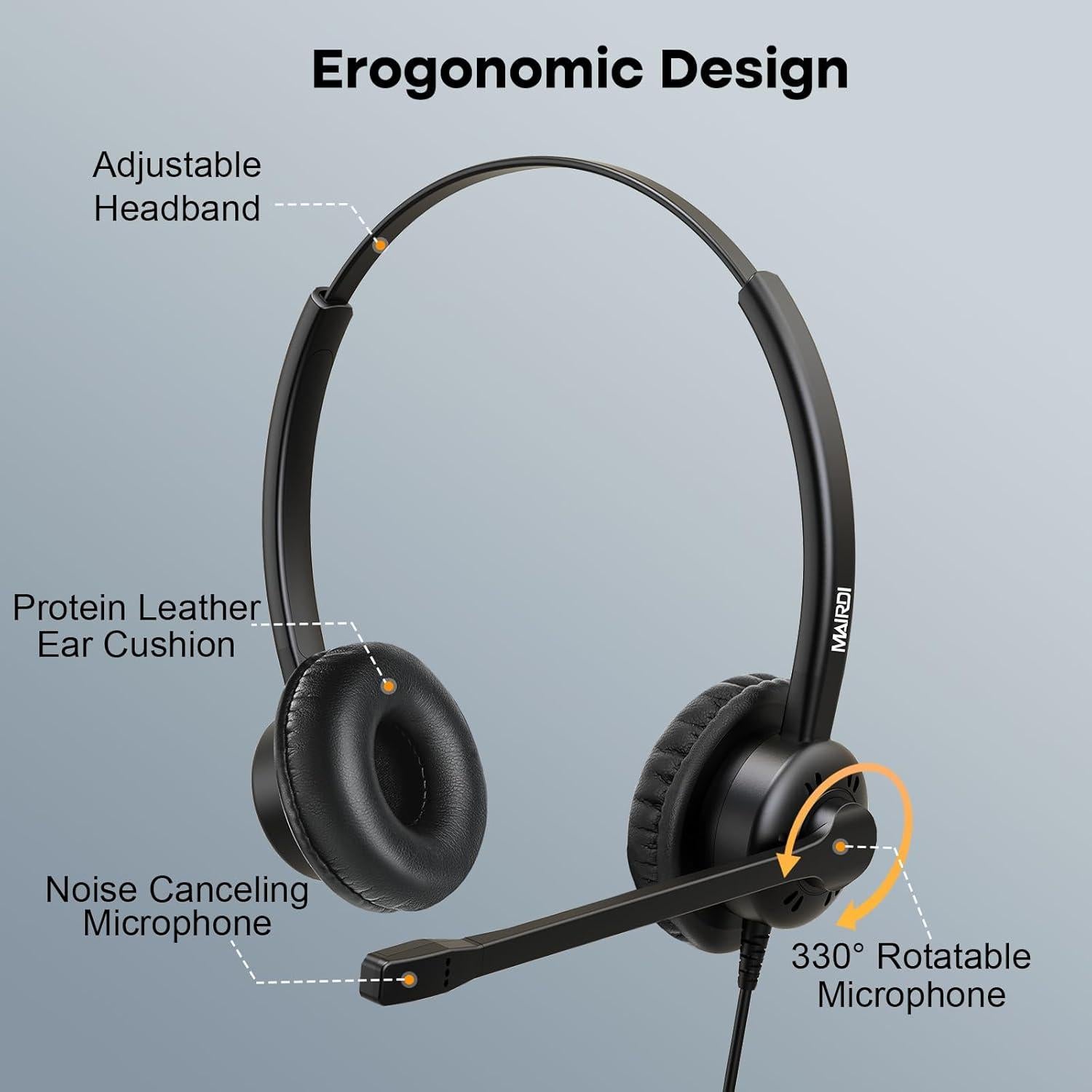 Auricular MAIRDI M609 con micrófono cancelador de ruido
