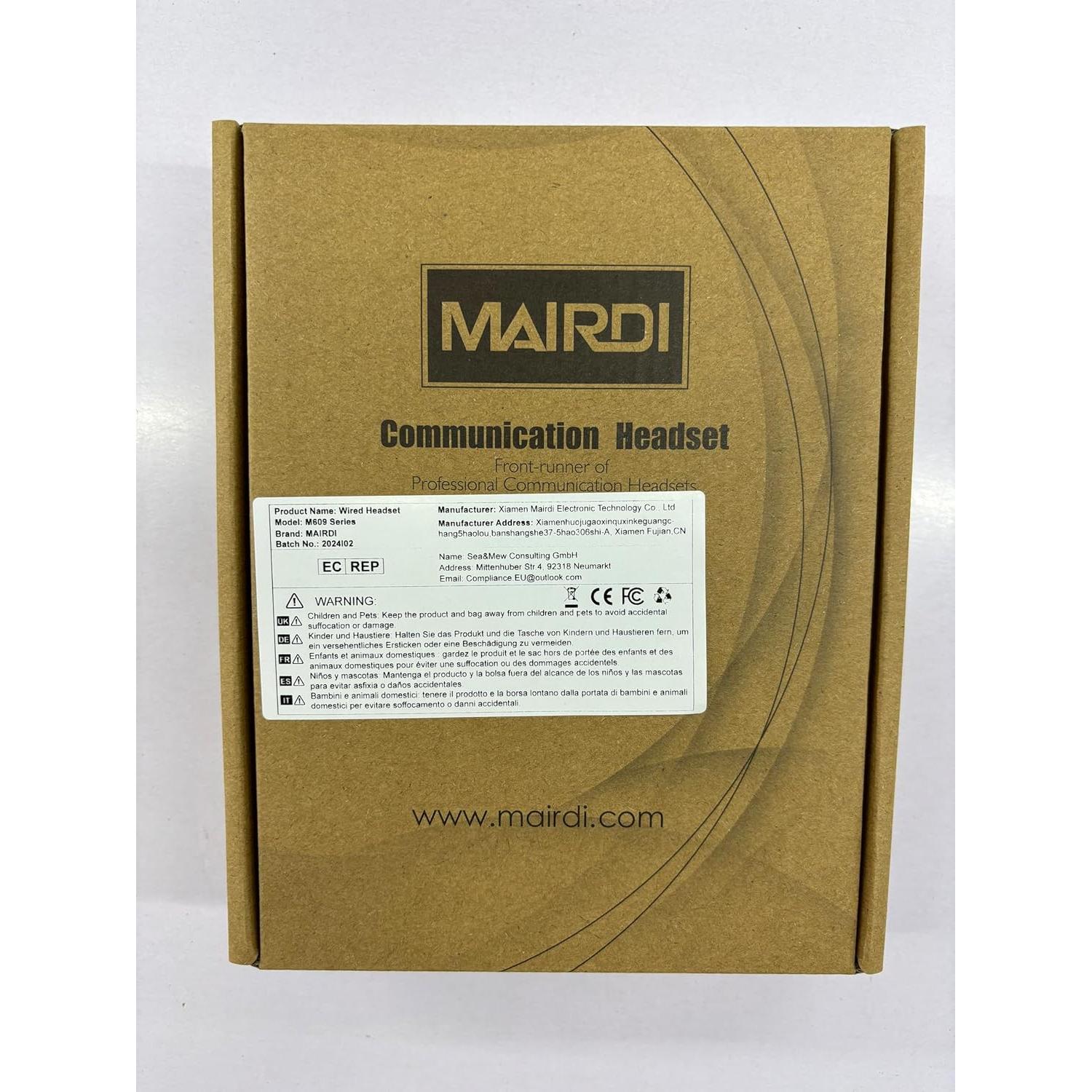 Auricular MAIRDI M609 con micrófono cancelador de ruido