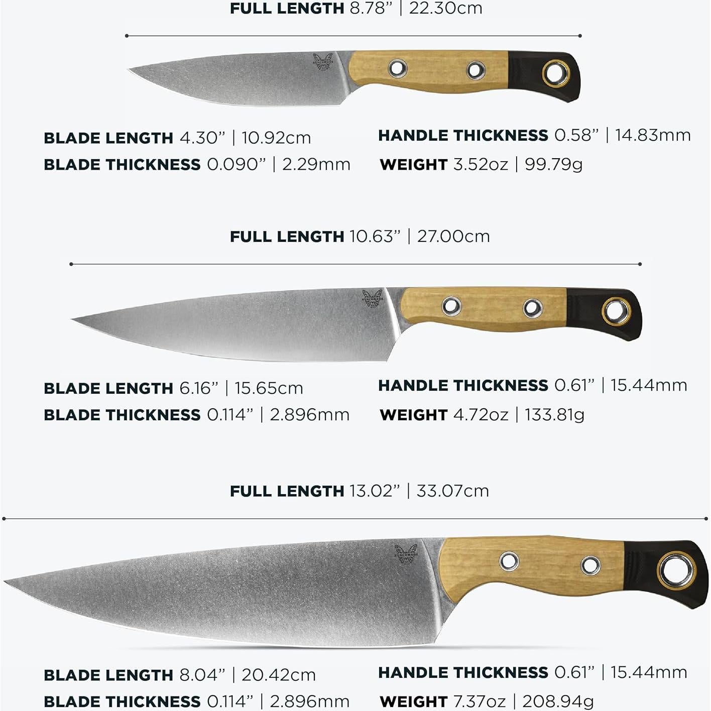 Juego de cuchillos de 3 piezas Benchmade Richlite Maple Valley