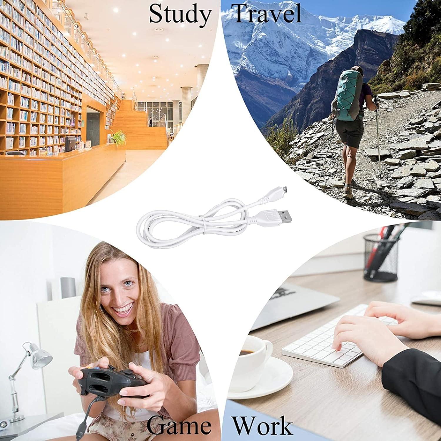 Cable de Carga Micro USB 1m Blanco para Auriculares Cowin E7 Max