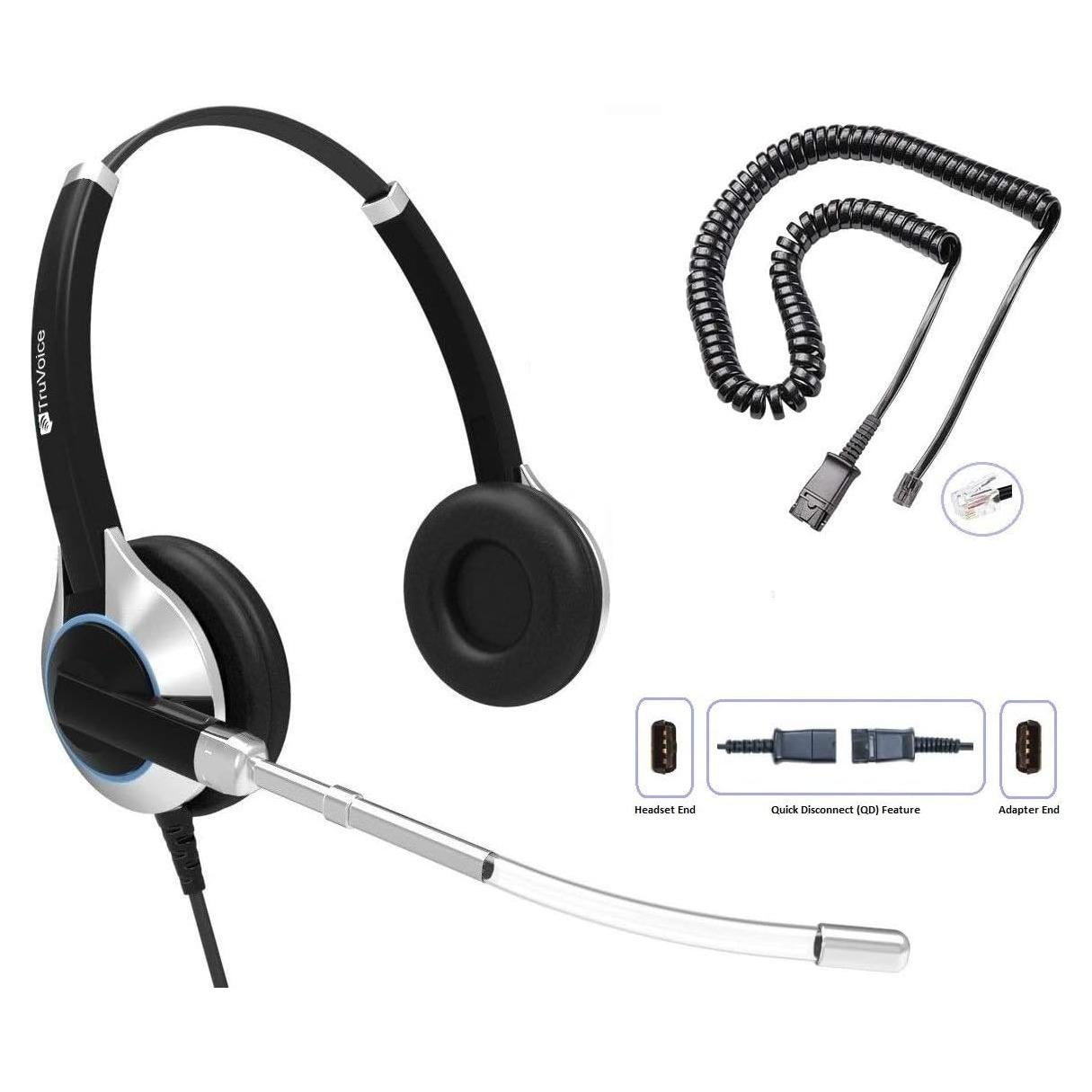 Auricular TruVoice HD-350 con Reducción de Ruido y Conector 3.5mm