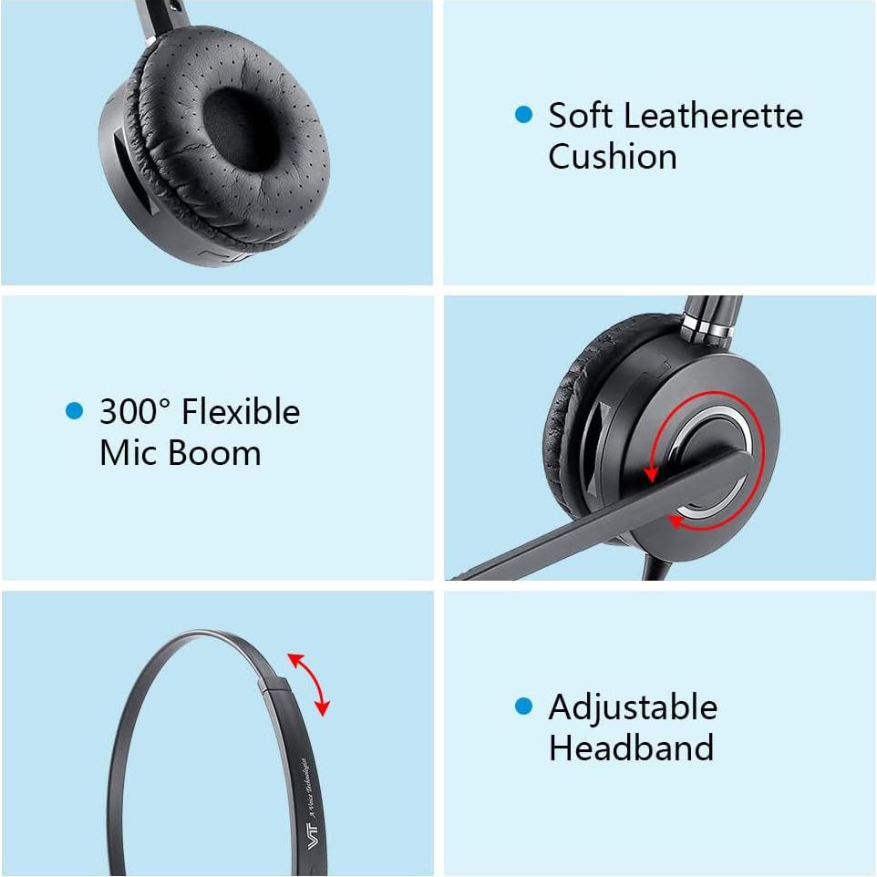 Auricular Plantronics VT6932 QD 3.5mm y USB-C con micrófono