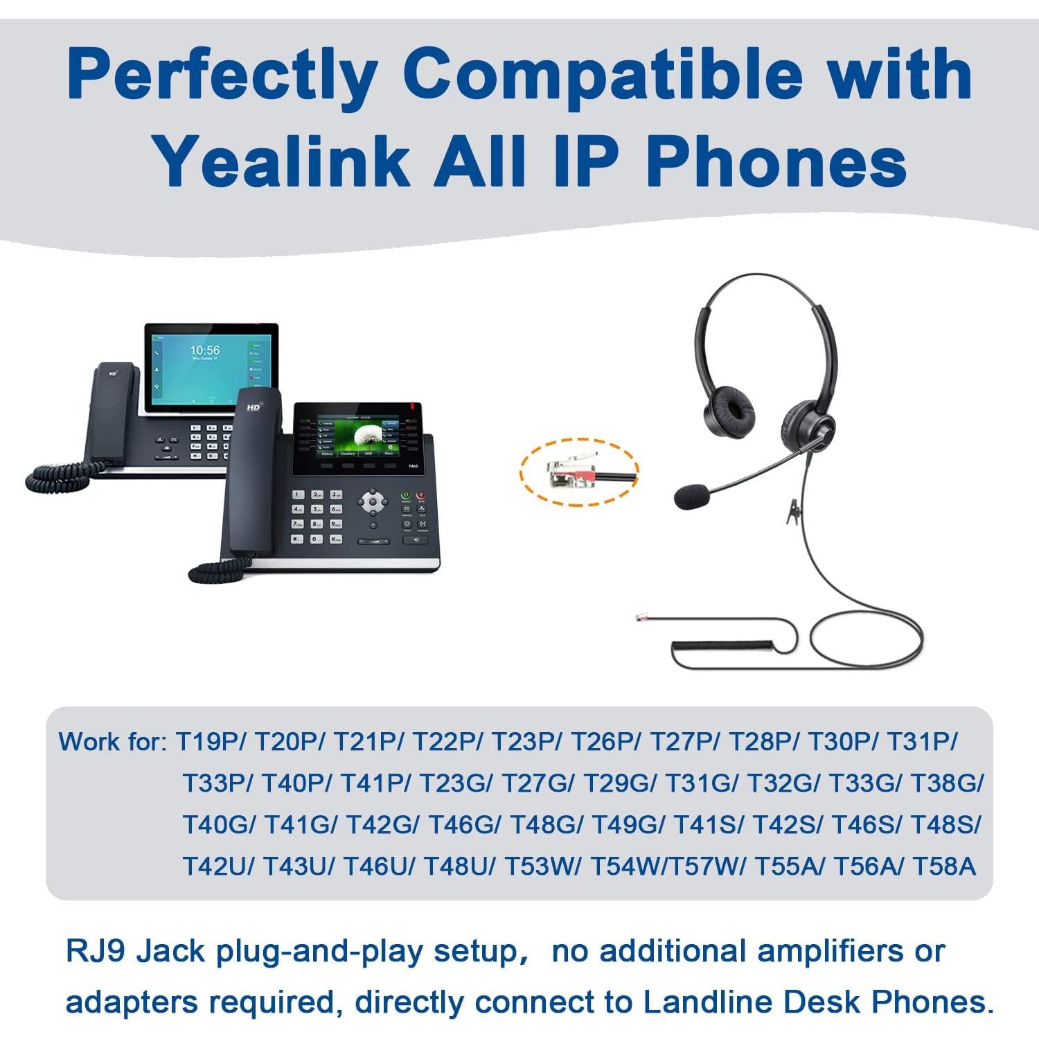 Auricular RJ9 CalleZ W201Y2 con micrófono cancelación ruido