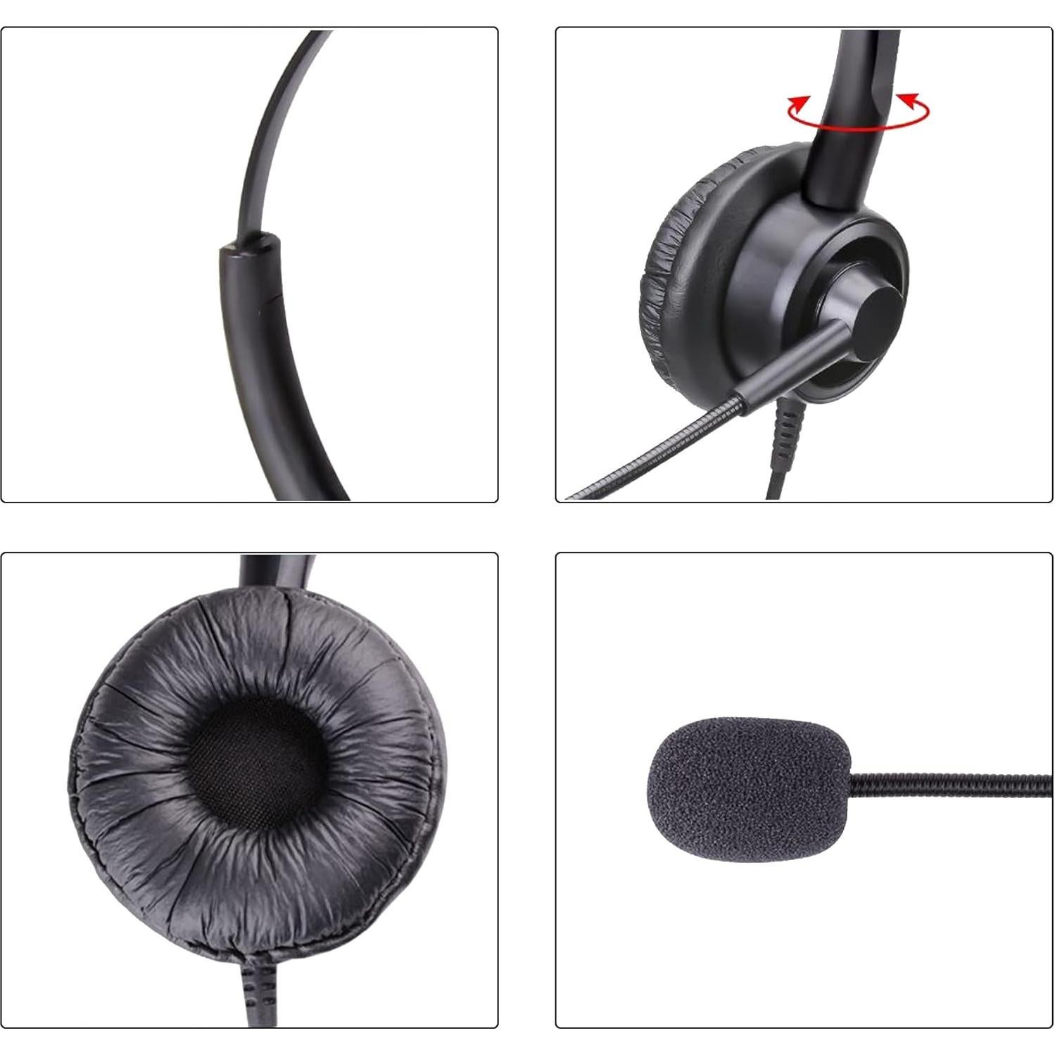 Auricular RJ9 CalleZ W201Y2 con micrófono cancelación ruido