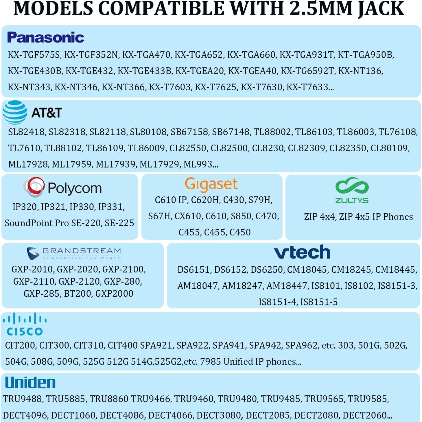 Auricular de Teléfono 2.5mm Callez con Micrófono y Cancelación de Ruido