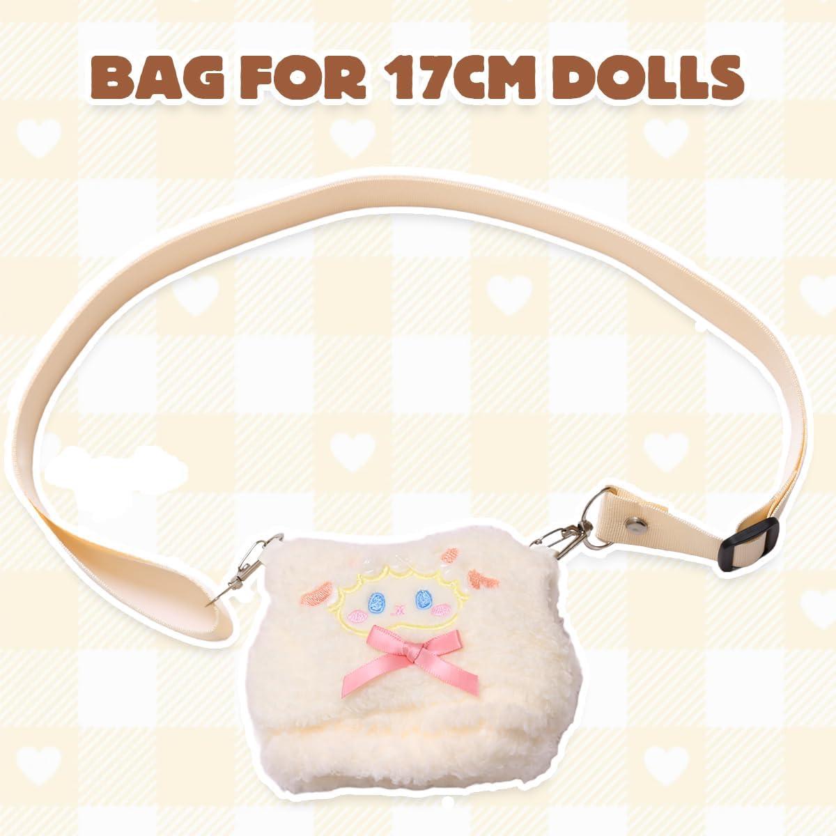 Conjunto de Ropa para Muñecas Labubu 17cm - Estilo Oso Blanco