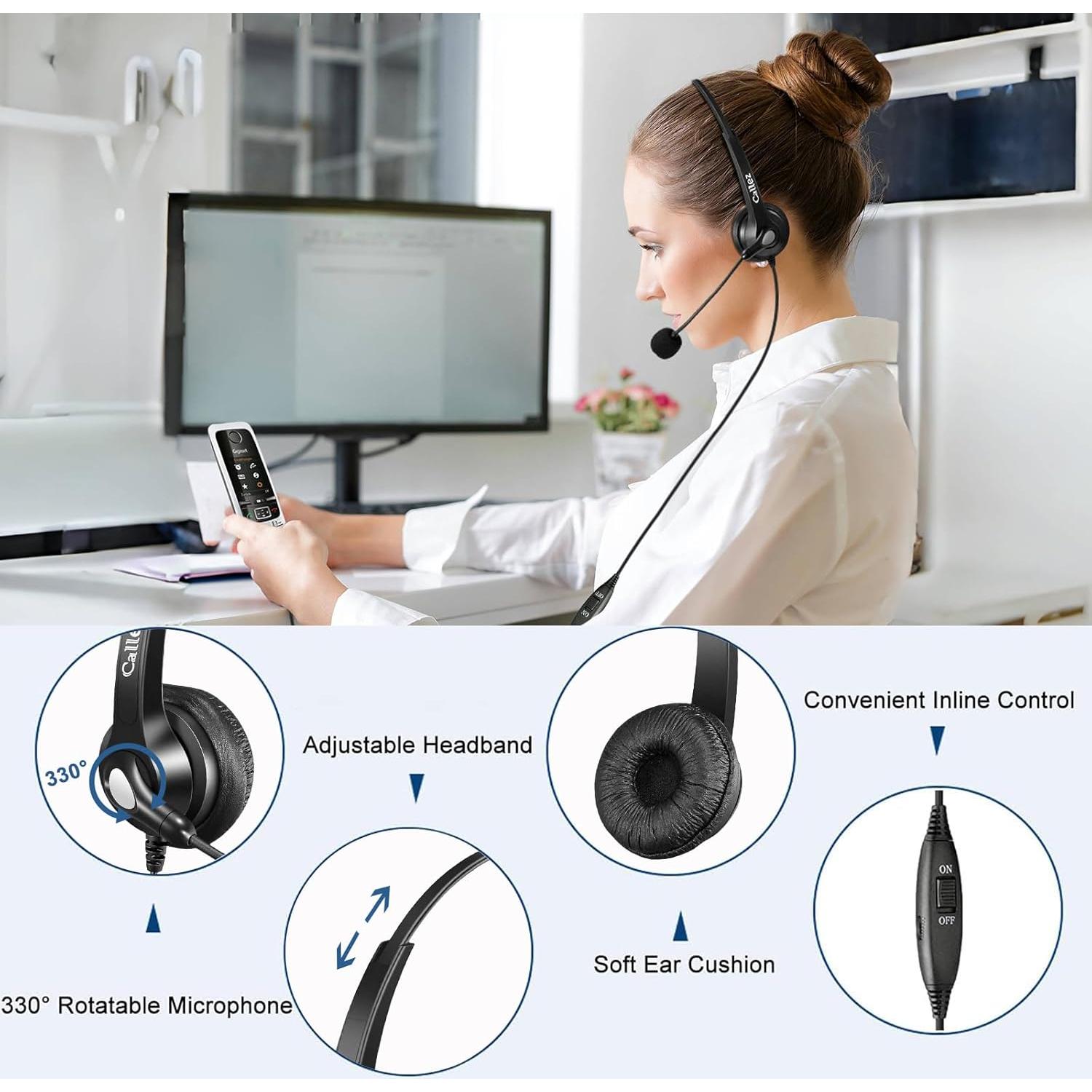 Auricular de Teléfono Callez GC300D1 con Micrófono 2.5mm