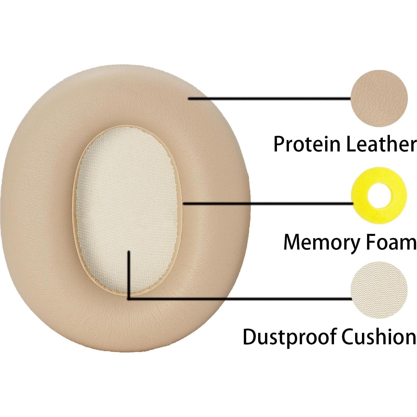 Almohadillas de Repuesto Edifier W820NB - Cuero Premium - 2 Pzas