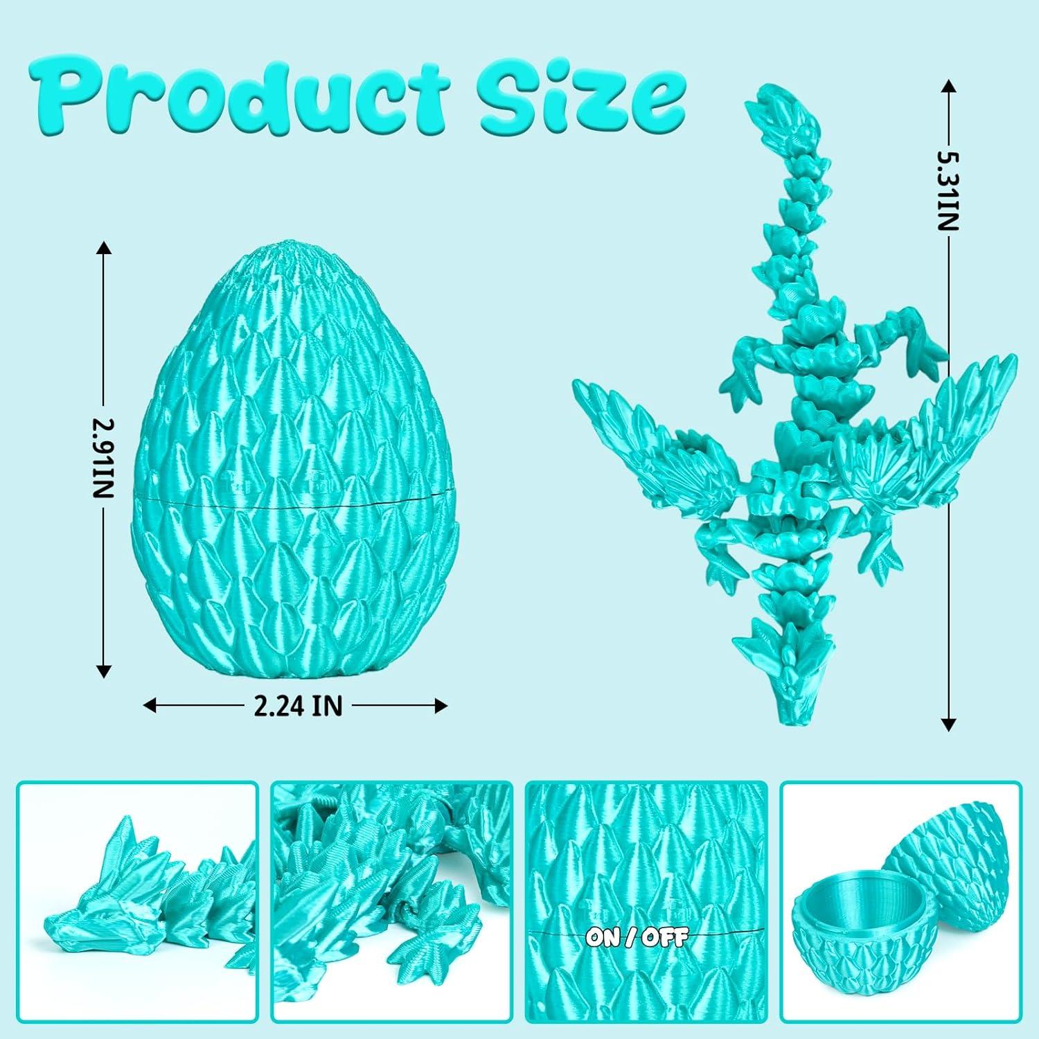 12 Huevos de Dragón 3D Mydhall con Mini Dragón Bebé - Multicolor