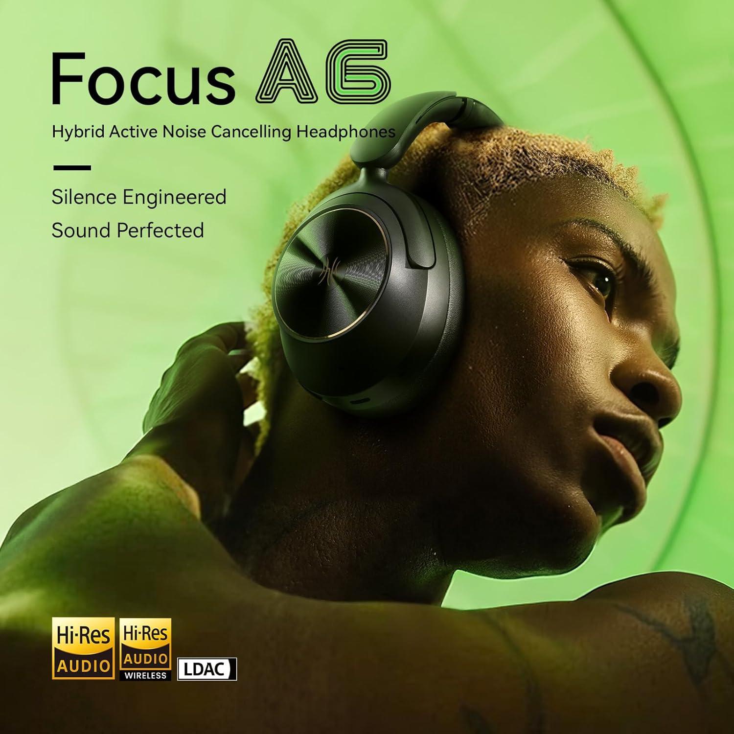 Auriculares OneOdio Focus A6 ANC Bluetooth 6.0 75H Hi-Res