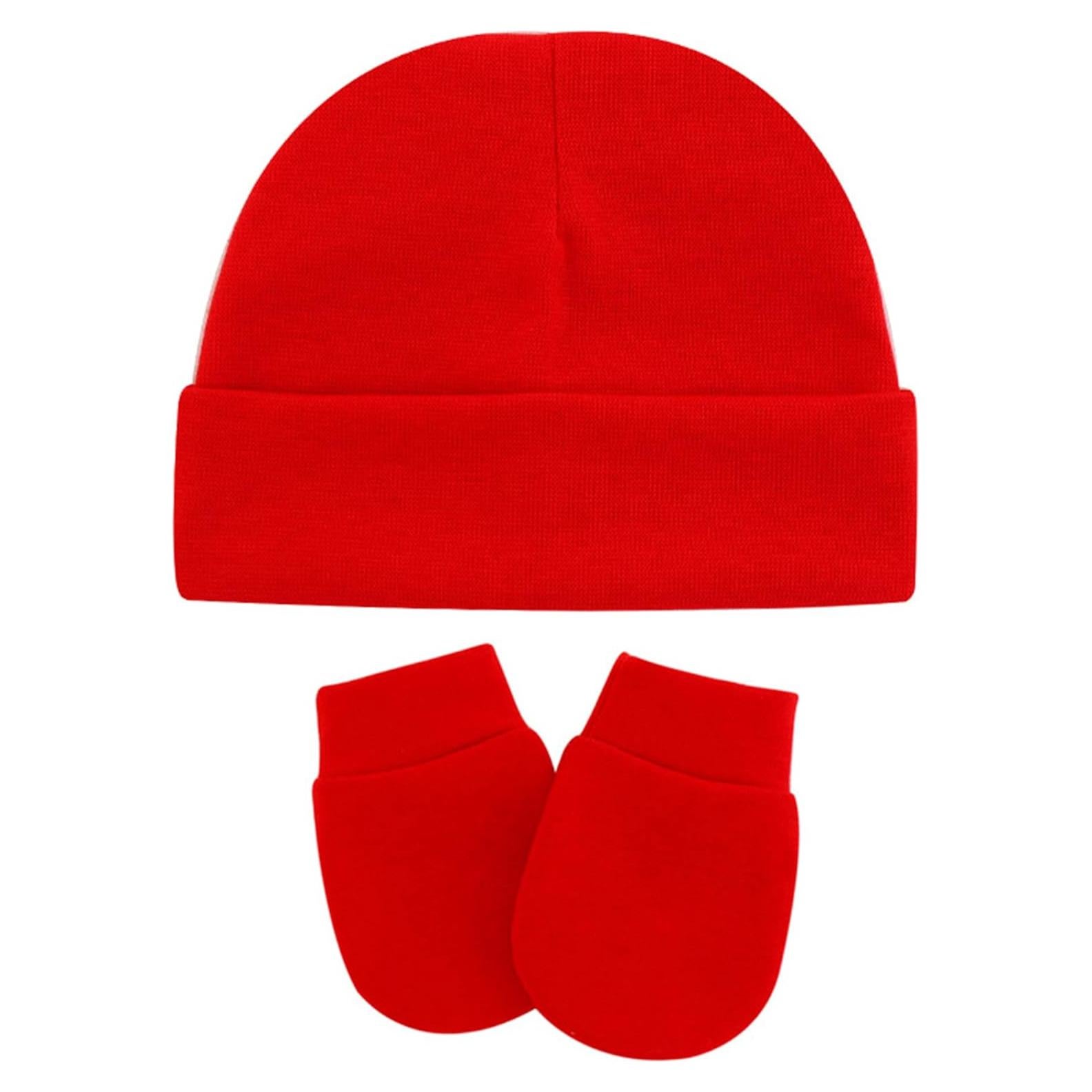 Conjunto Gorro y Manoplas Bebé UTTPLL Algodón 0-6 Meses