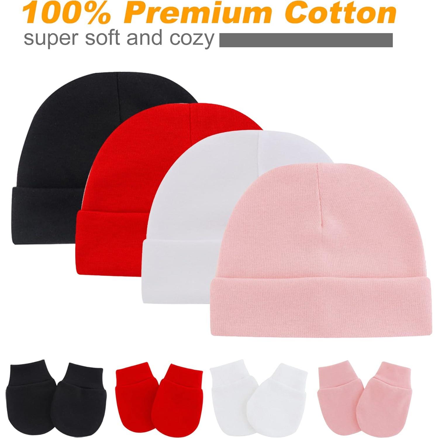 Conjunto Gorro y Manoplas Bebé UTTPLL Algodón 0-6 Meses