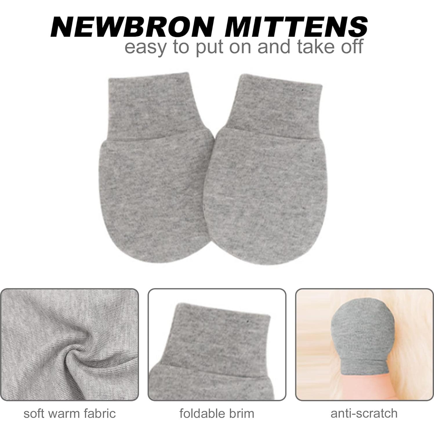 Conjunto Gorro y Manoplas Bebé UTTPLL Algodón 0-6 Meses