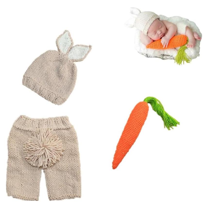 Conjunto de Pascua para Bebés Recién Nacidos BxuanW Beige