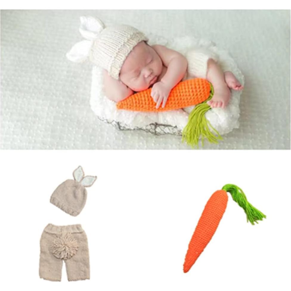 Conjunto de Pascua para Bebés Recién Nacidos BxuanW Beige