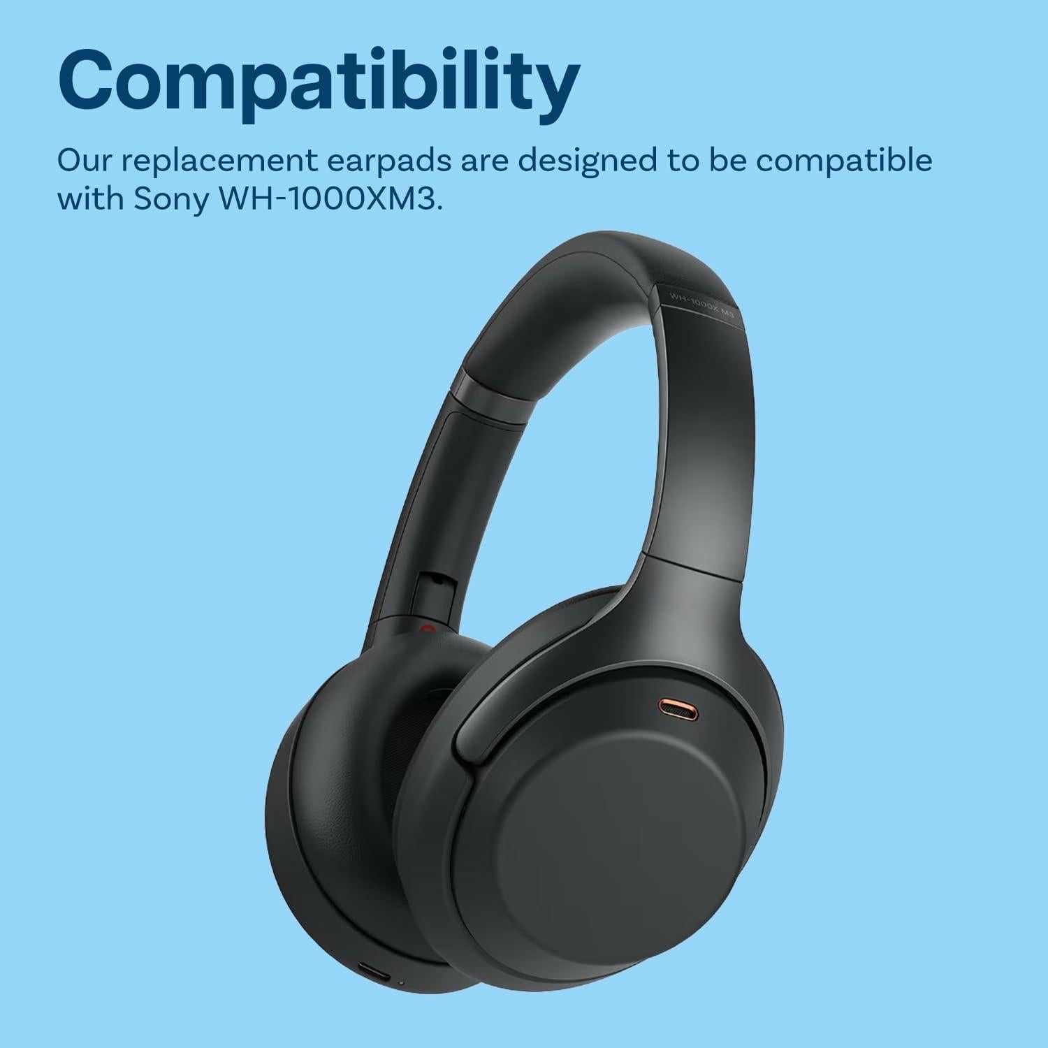 Almohadillas de Reemplazo para Auriculares Sony WH-1000XM3 - Negro