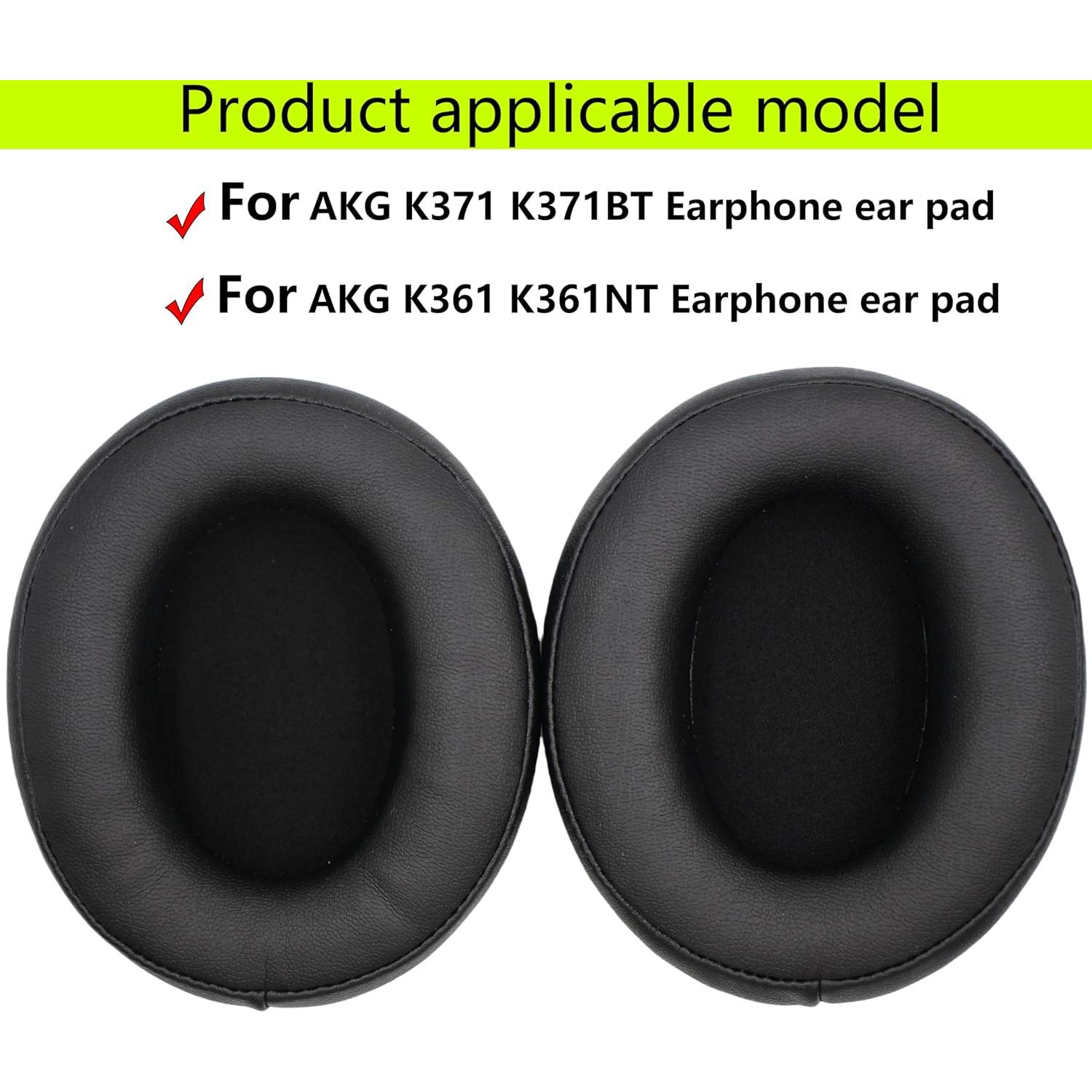 Almohadillas de Repuesto AKG K361 K371 - Cuero Negro y Espuma