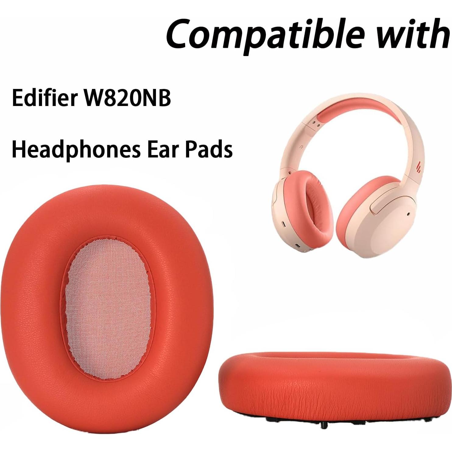 Almohadillas de Repuesto Edifier W820NB - Cuero Premium Naranja