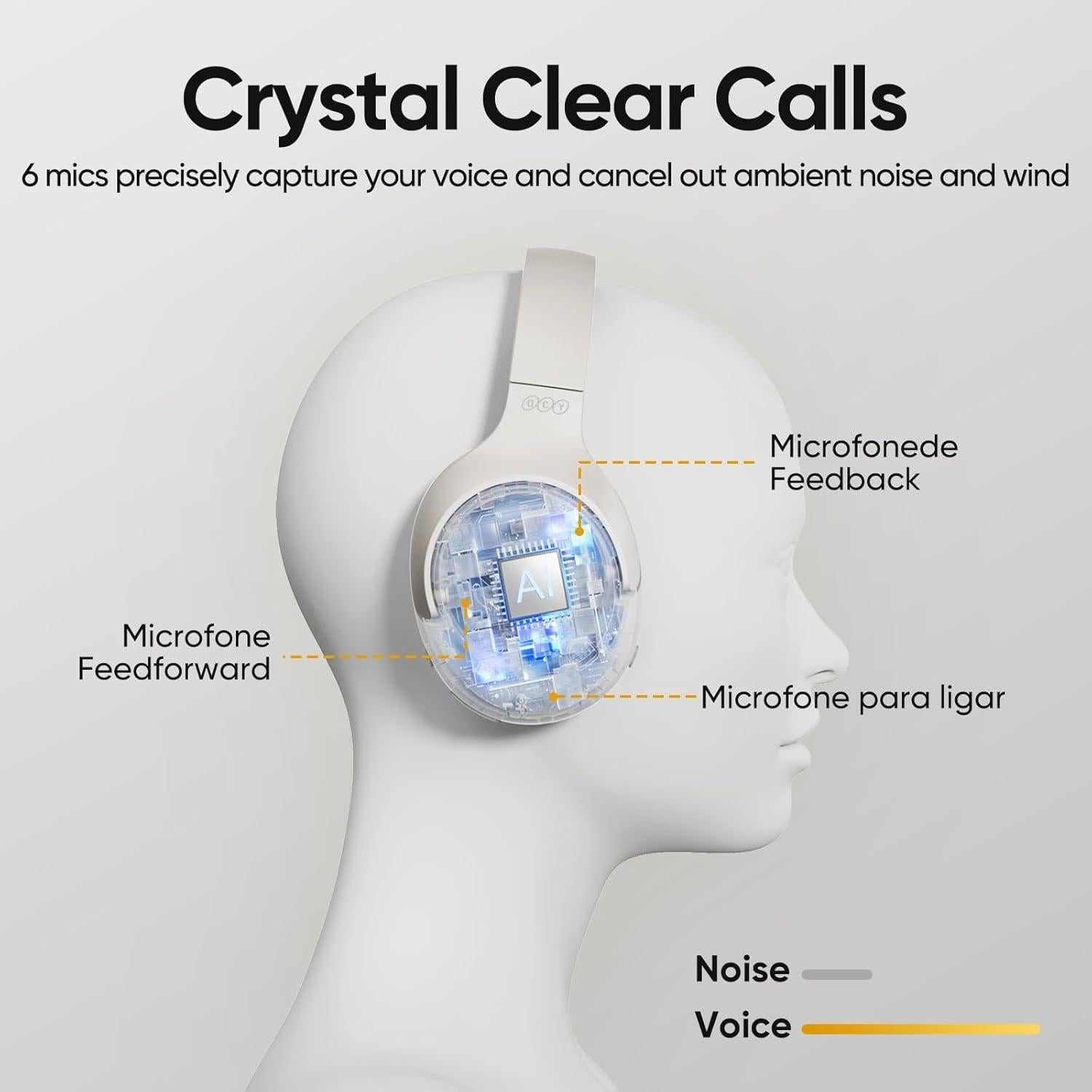 Auriculares QCY H3 ANC Bluetooth 5.4 con 60H de Batería