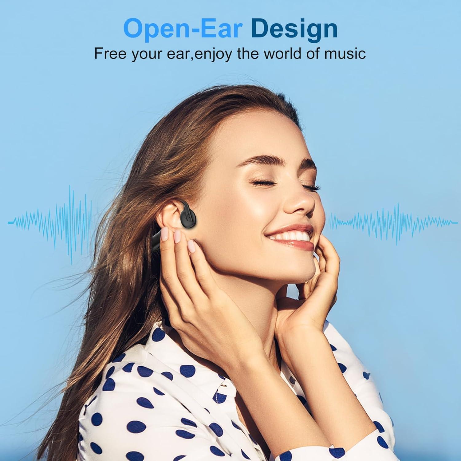 Auriculares Inalámbricos GUGTTR Conducción Ósea IPX5 10h Batería