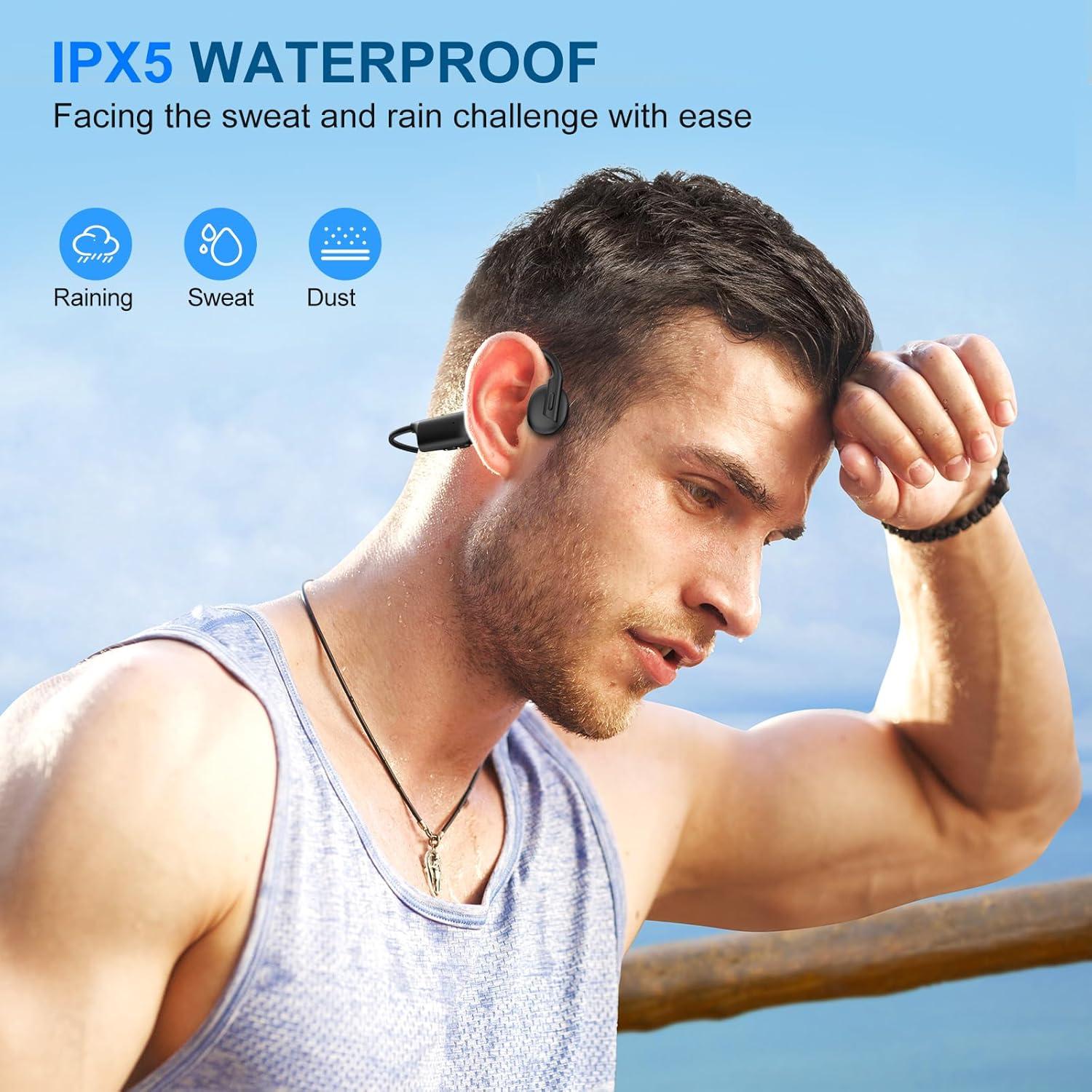 Auriculares Inalámbricos GUGTTR Conducción Ósea IPX5 10h Batería