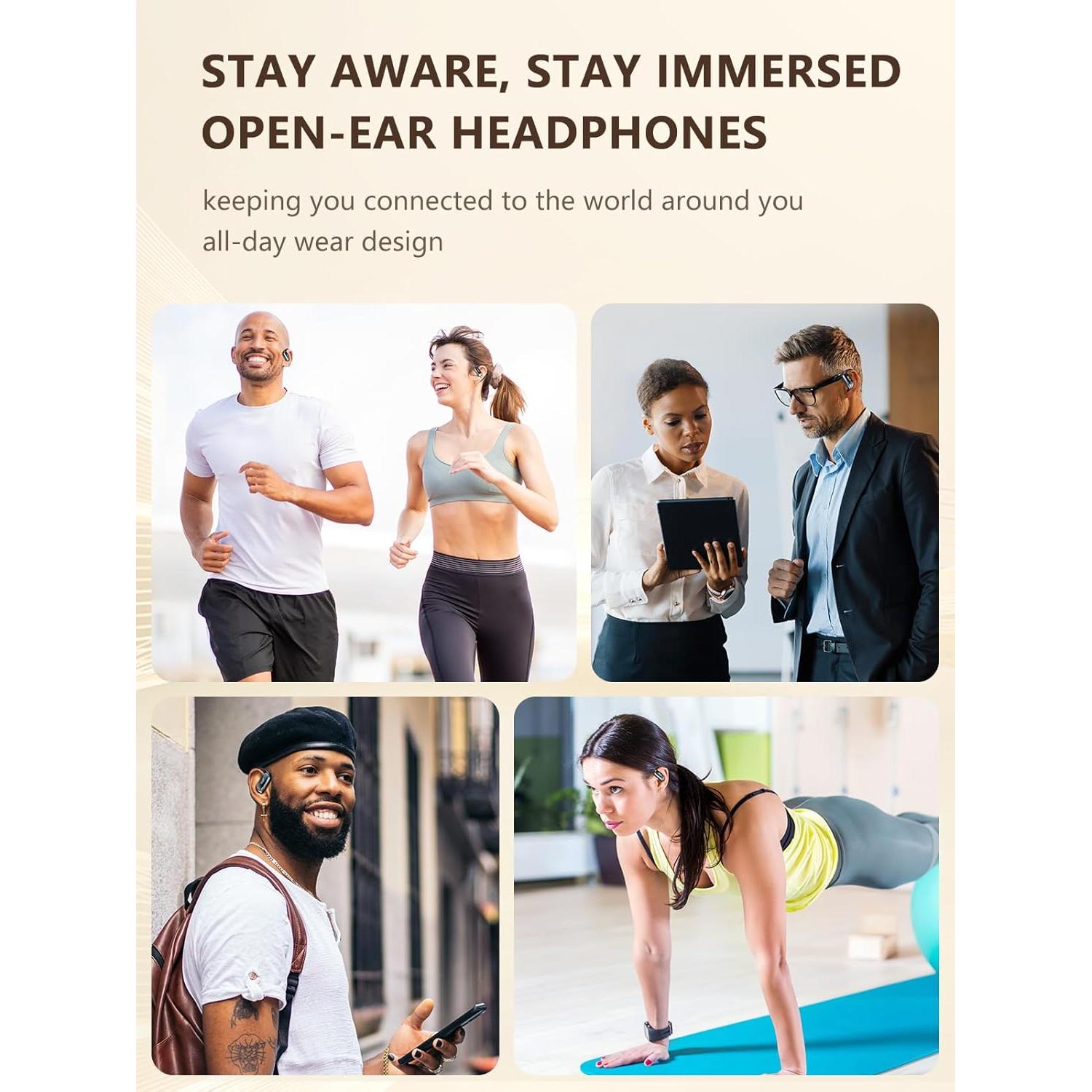 Auriculares Inalámbricos W&P OpenZone - Conducción Ósea, 28h Batería