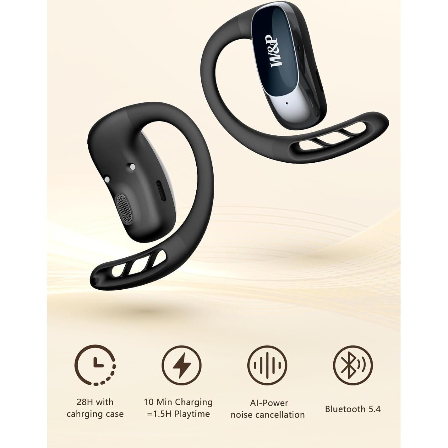 Auriculares Inalámbricos W&P OpenZone - Conducción Ósea, 28h Batería