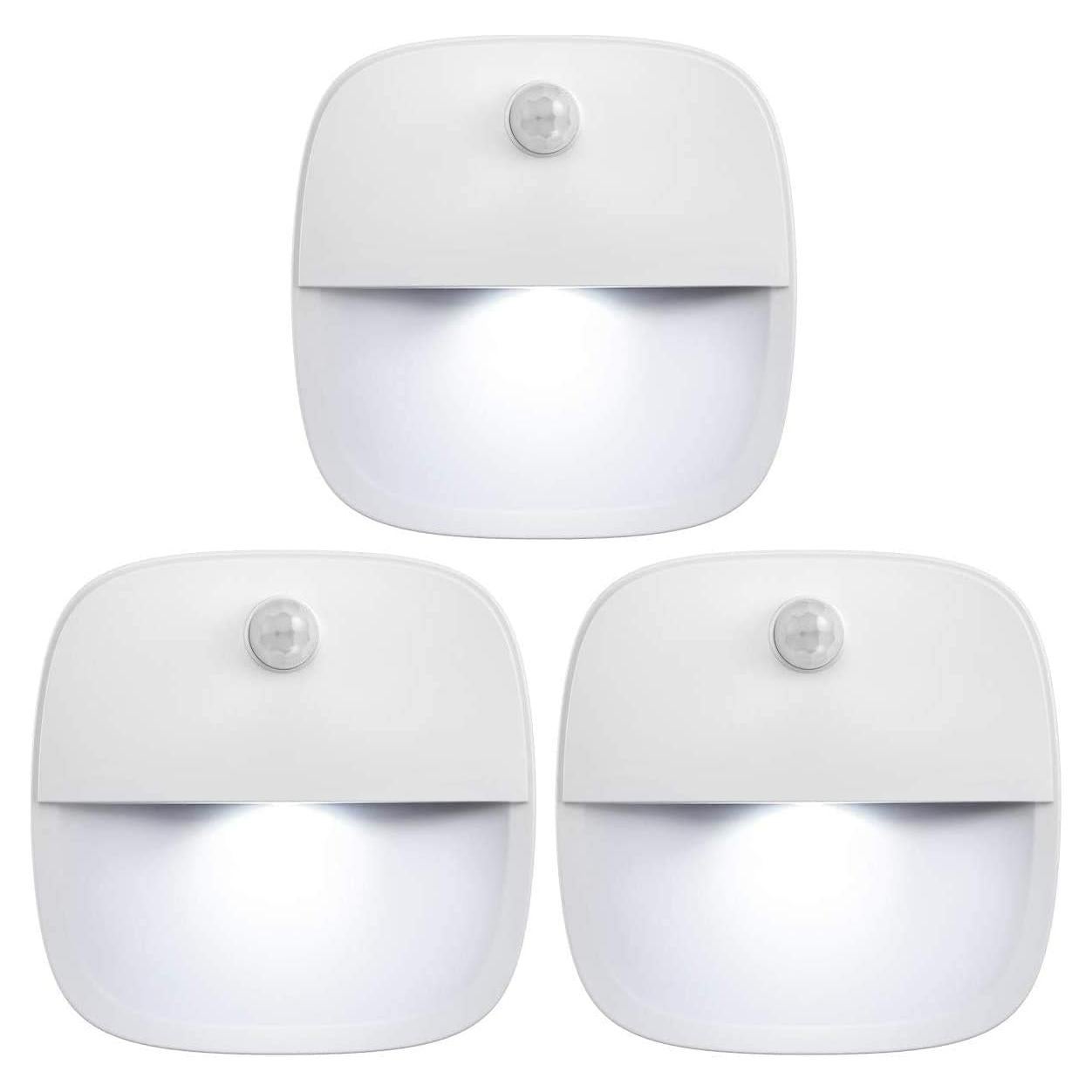 Luz de Sensor de Movimiento AMIR LED 3 Piezas Blanca