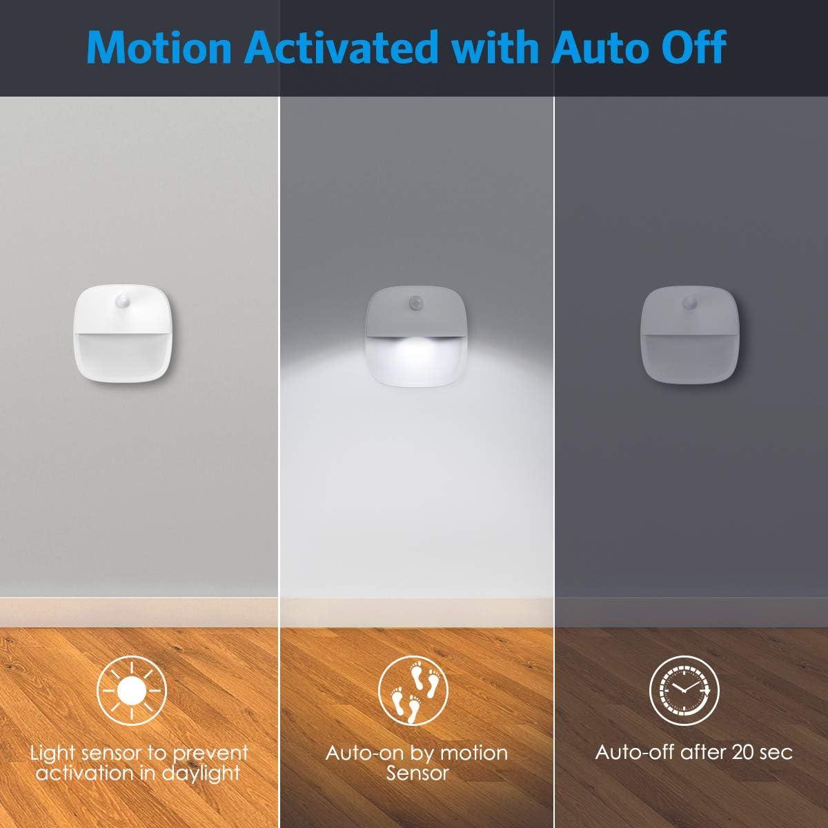 Luz de Sensor de Movimiento AMIR LED 3 Piezas Blanca