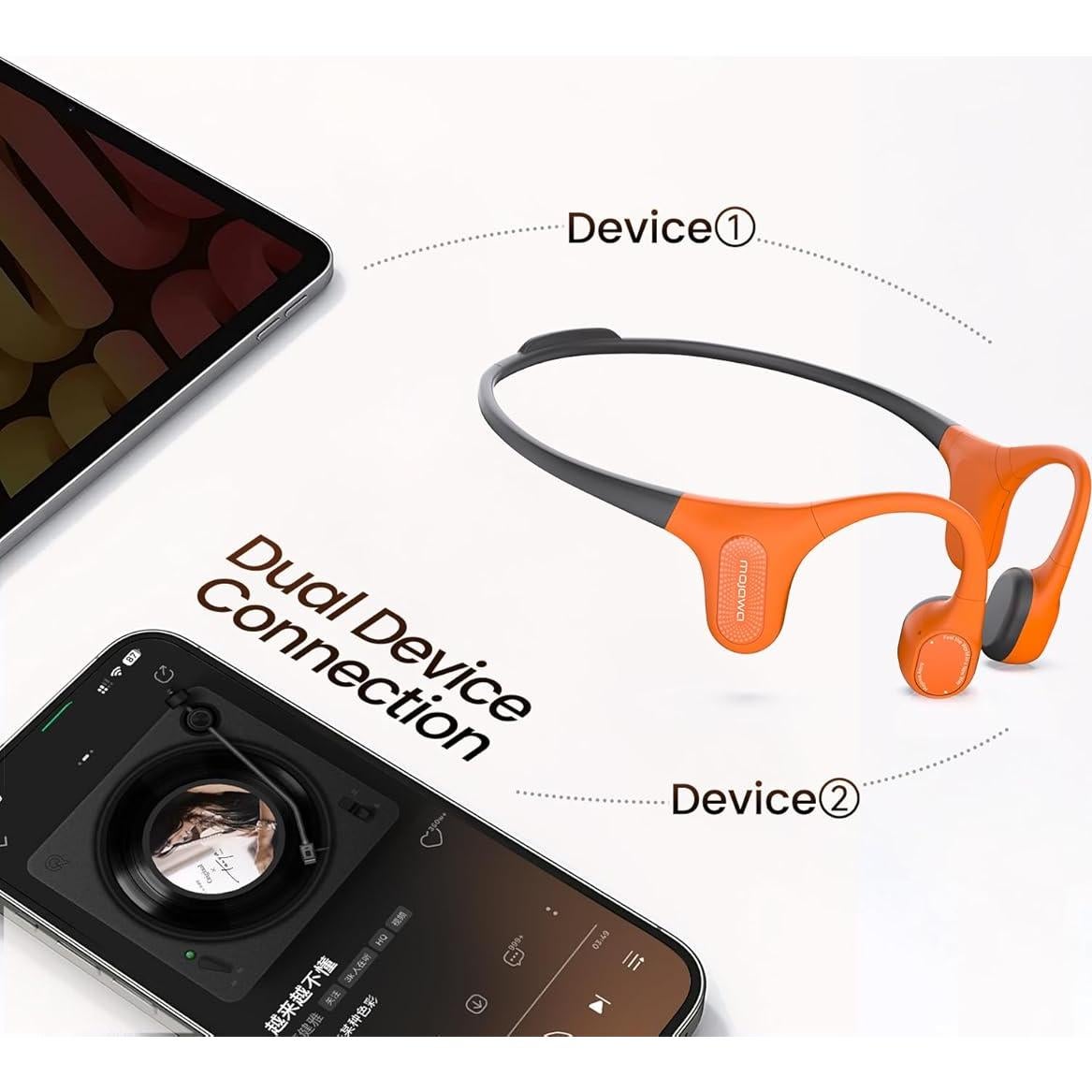 Auriculares Deportivos Inalámbricos Mojawa Aerra IP67 Verde/Púrpura