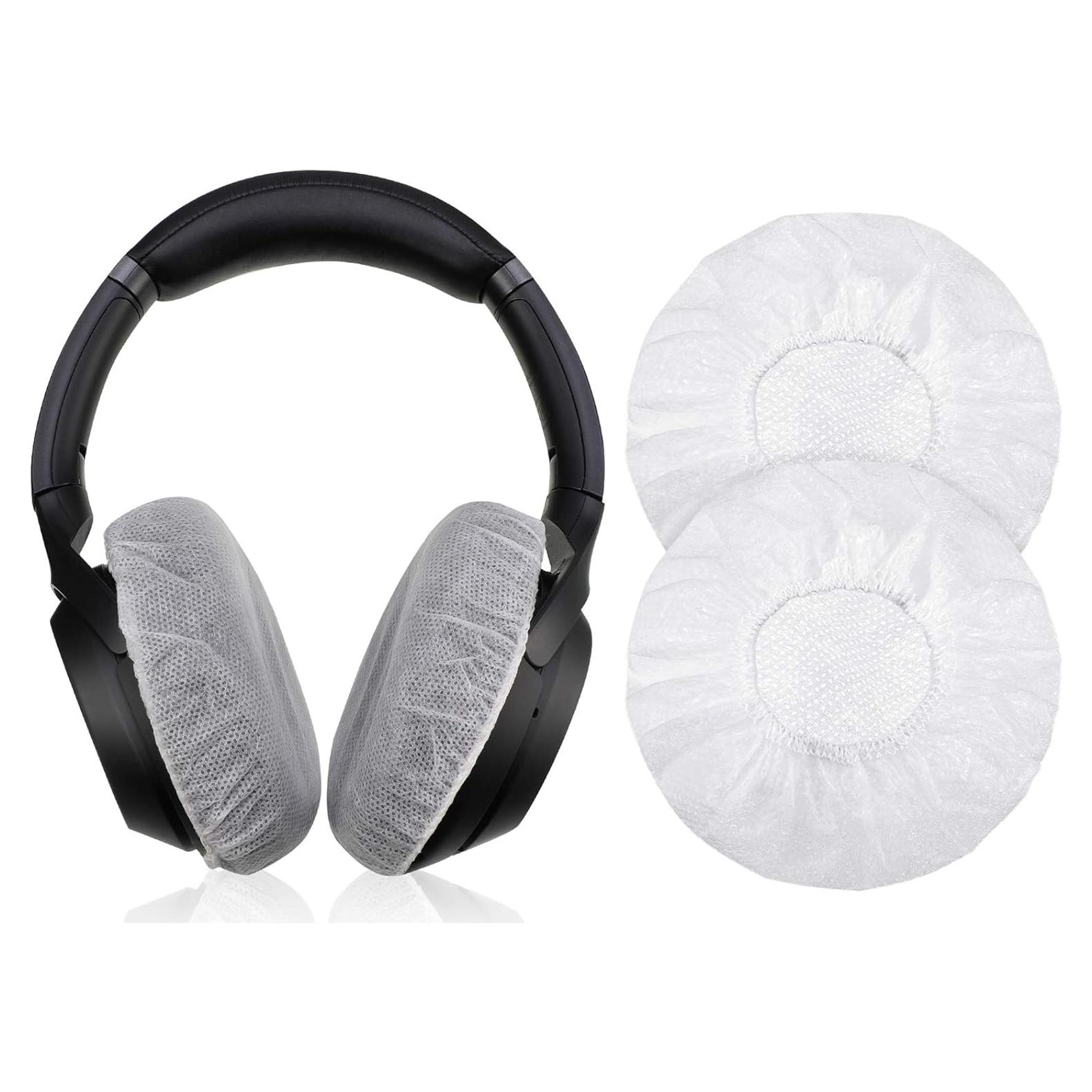 Cubiertas Desechables para Auriculares BBTO 100 Piezas 8.5 cm Blancas
