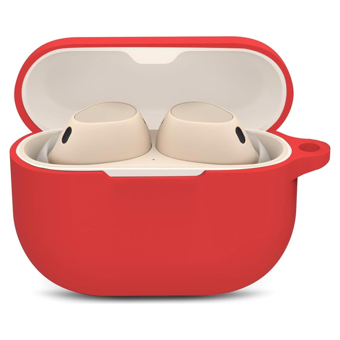 Funda de Silicona Suave WUWOCJ para Jabra Elite 10/8 Active Rojo