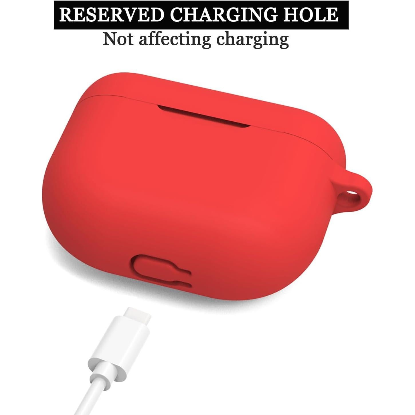 Funda de Silicona Suave WUWOCJ para Jabra Elite 10/8 Active Rojo