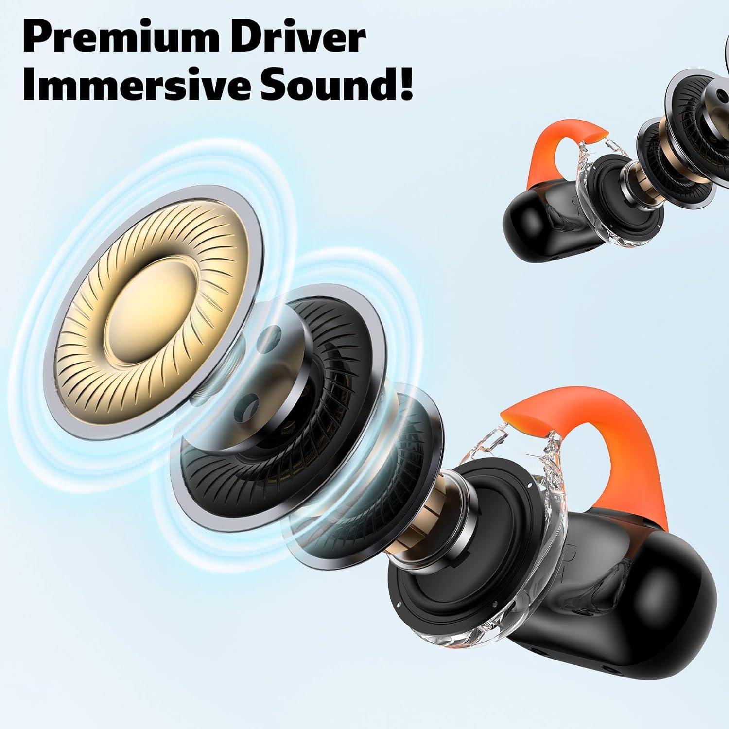 Auriculares Inalámbricos Bluetooth 5.3 TOPAUX ACA-i22 Naranja