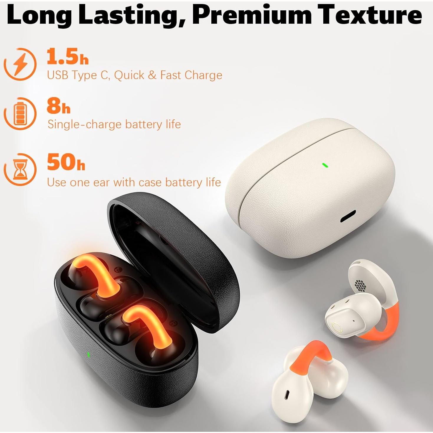 Auriculares Inalámbricos Bluetooth 5.3 TOPAUX ACA-i22 Naranja