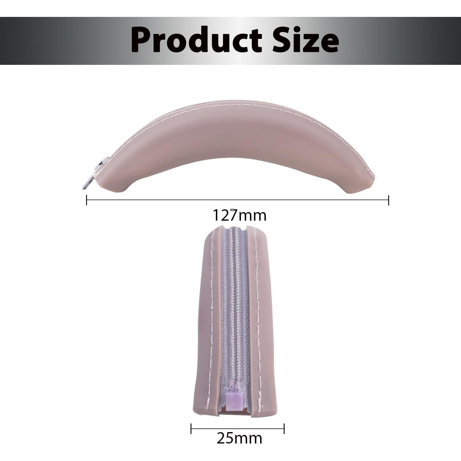 Adhiper Silicone Sweat Headband Cover for Sony WH-1000XM4, WH-CH720N, WH-XB910N, ULT WEAR, Washable Zipped Dustproof Headband Cover Protector for Soundcore Space Q45, Life Q30 & Q20 (Smoky Pink)